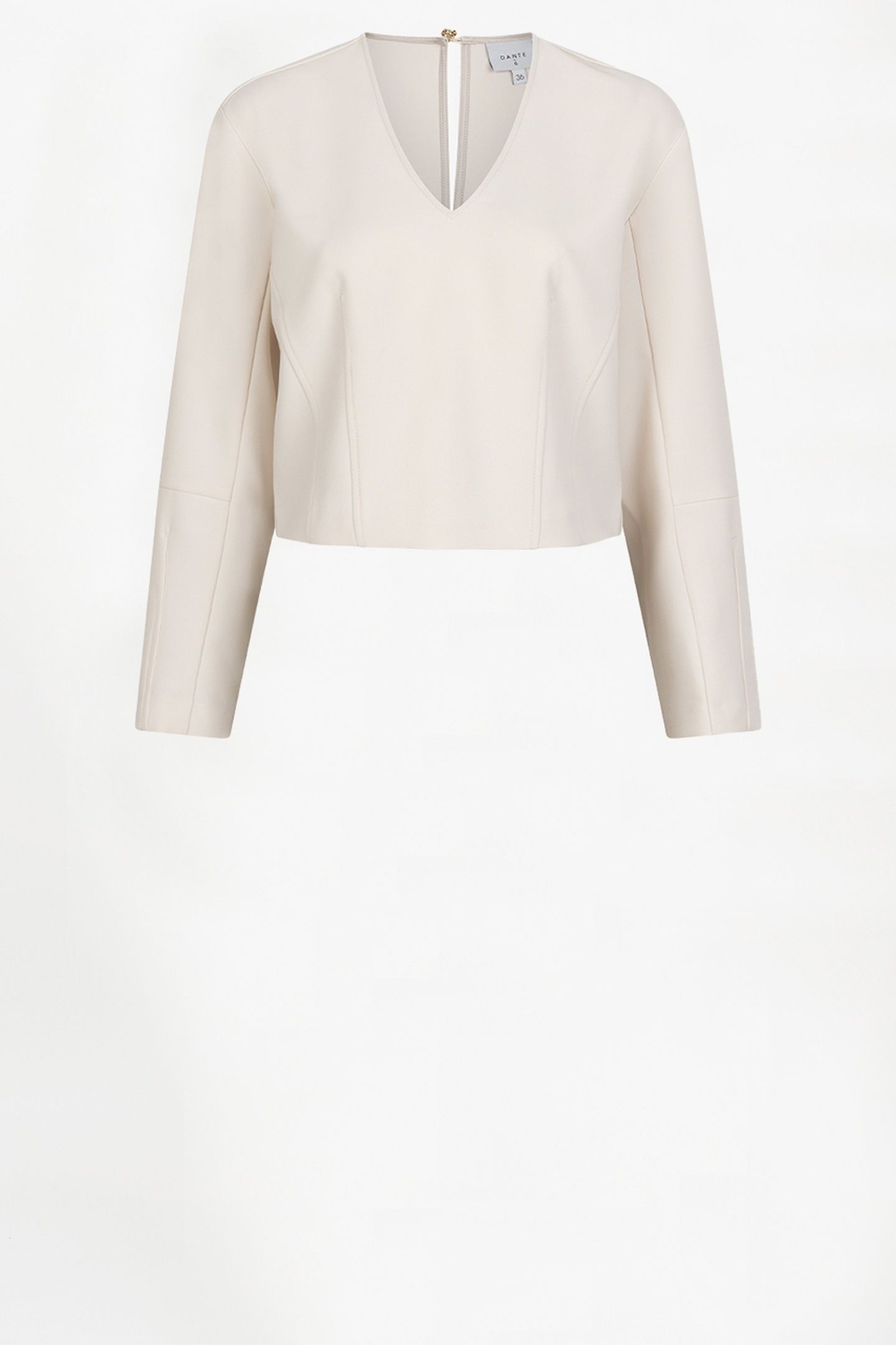 CINDER V-NECK TOP OATMEAL CREAM 4