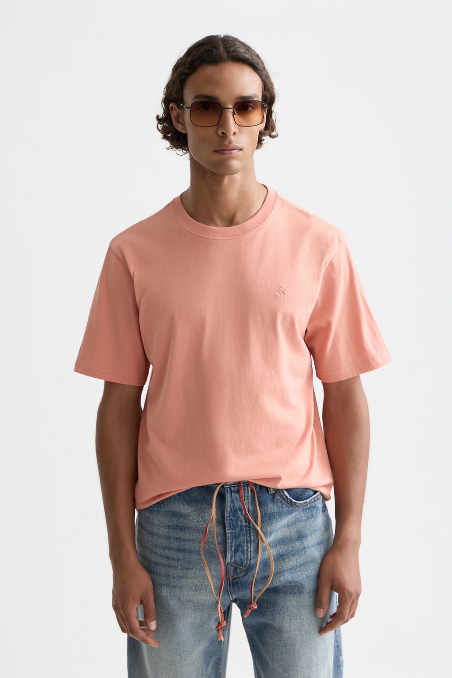 SEASONAL CORE CHEST LOGO REGULAR-FIT T-SHIRT DARK PINK 1