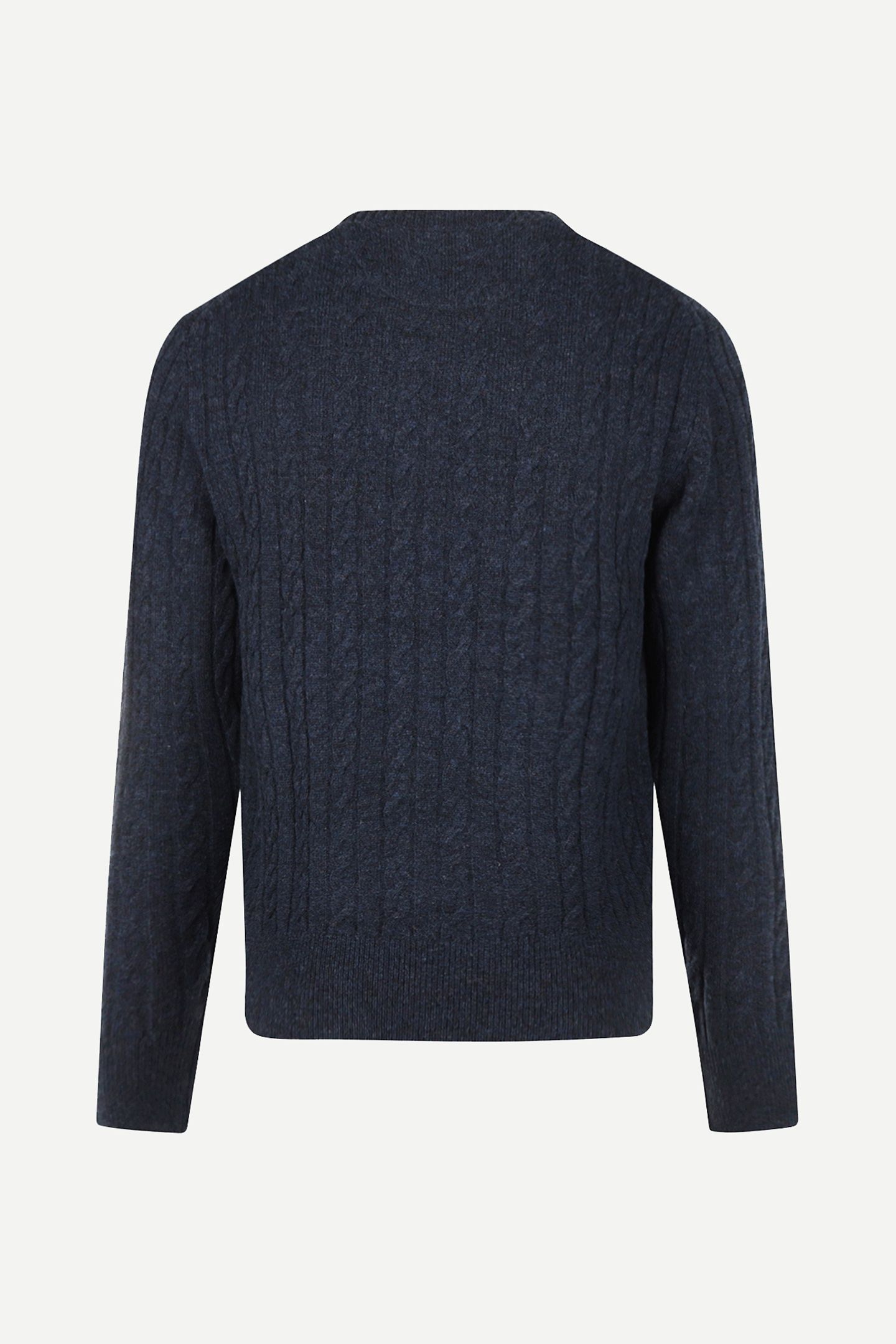 CABLE CREW NECK SWEATER NAVY 4