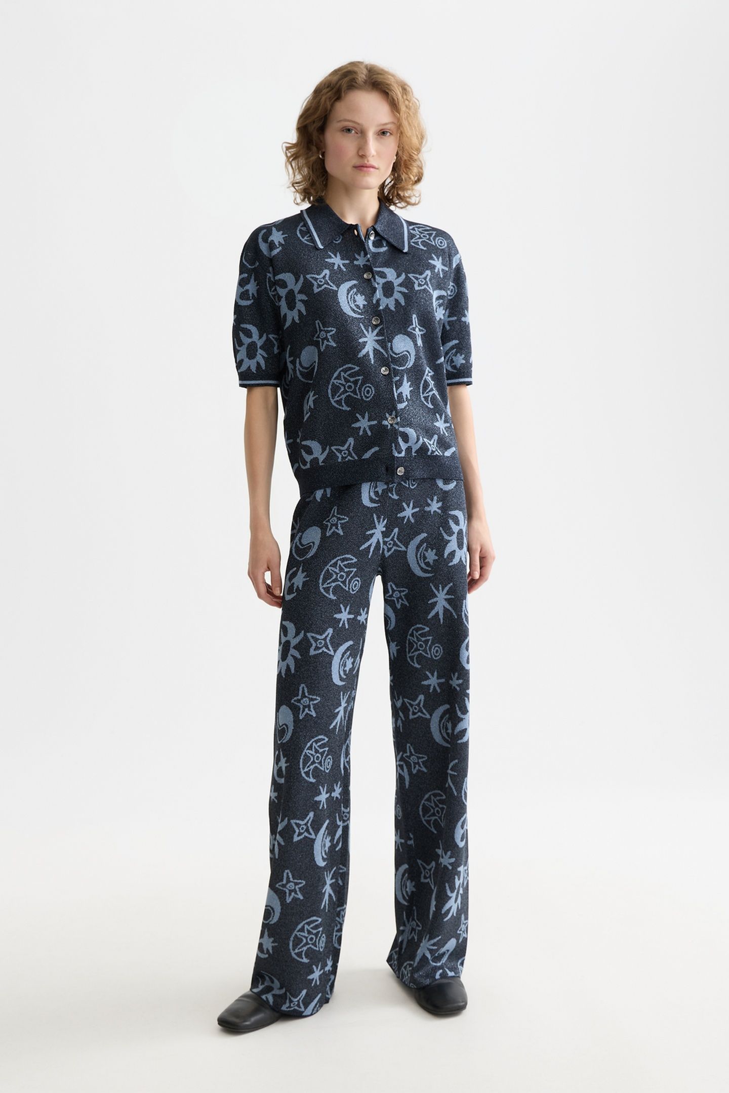 JACQUARD SHORT SLEEVE PULLOVER COSMIC SKY SPACED CARBON 3