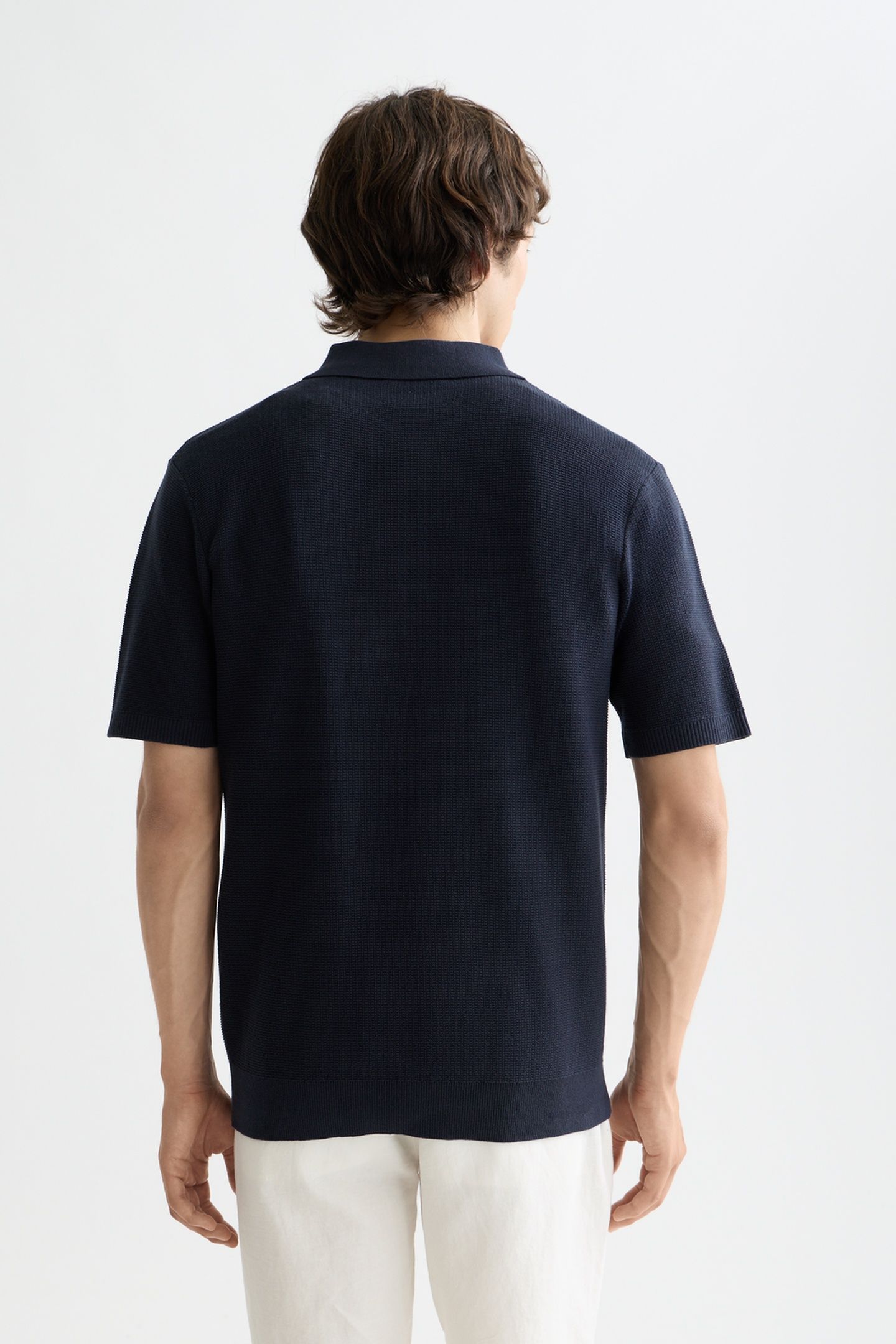 CORE - STRUCTURED KNITTED REGULAR-FIT POLO NAVY 2