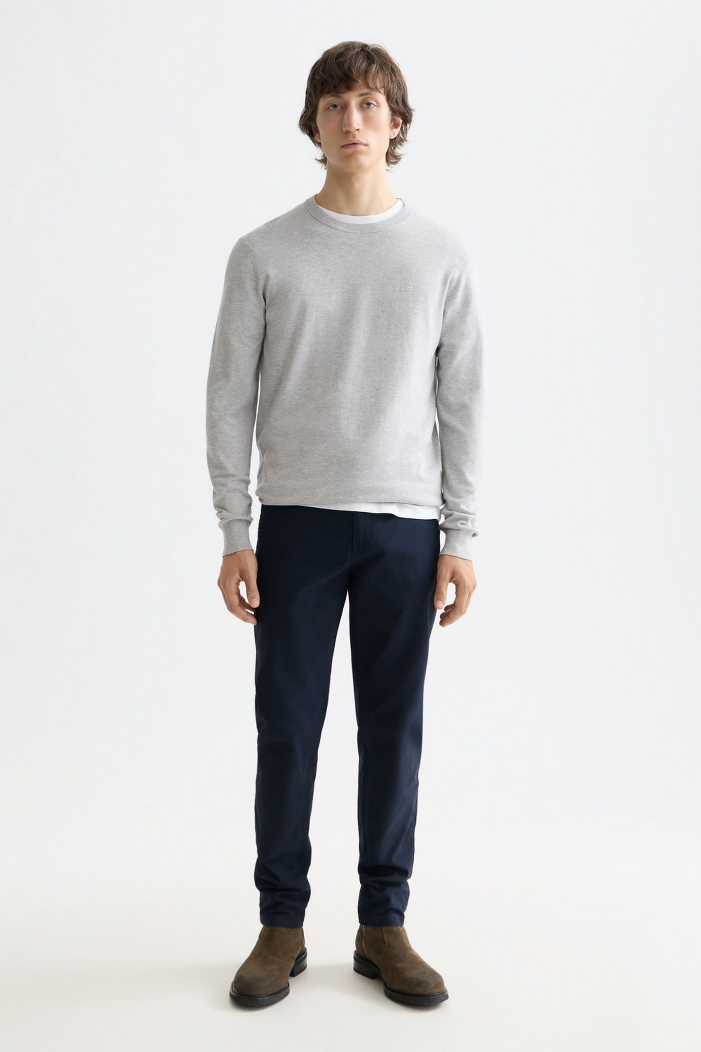 MOTT COTTON-BLEND TWILL CHINO NAVY 3
