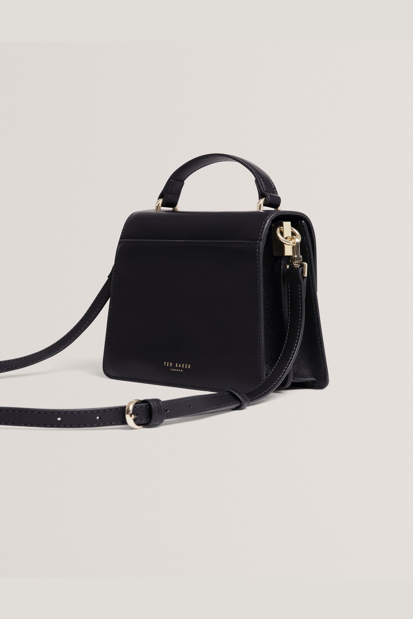 BAR DETAIL MEDIUM TOP HANDLE BAG NAVY 2