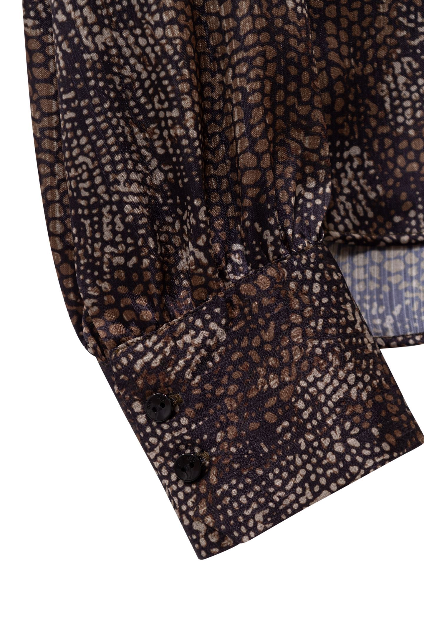 CLARICE - BLACK PYTHON PRINT BLOUSE 3