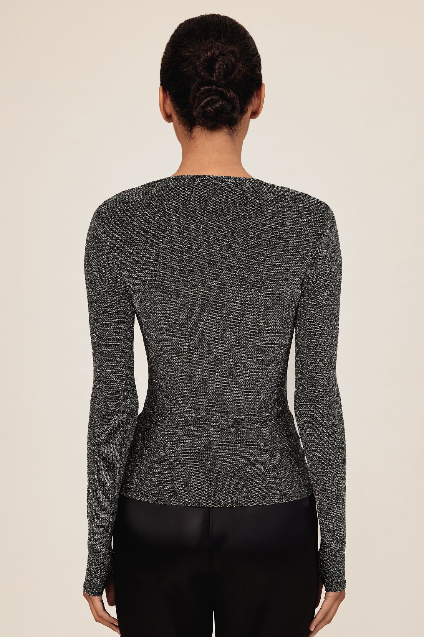 SPARKLE LONG SLEEVE SILVER 2