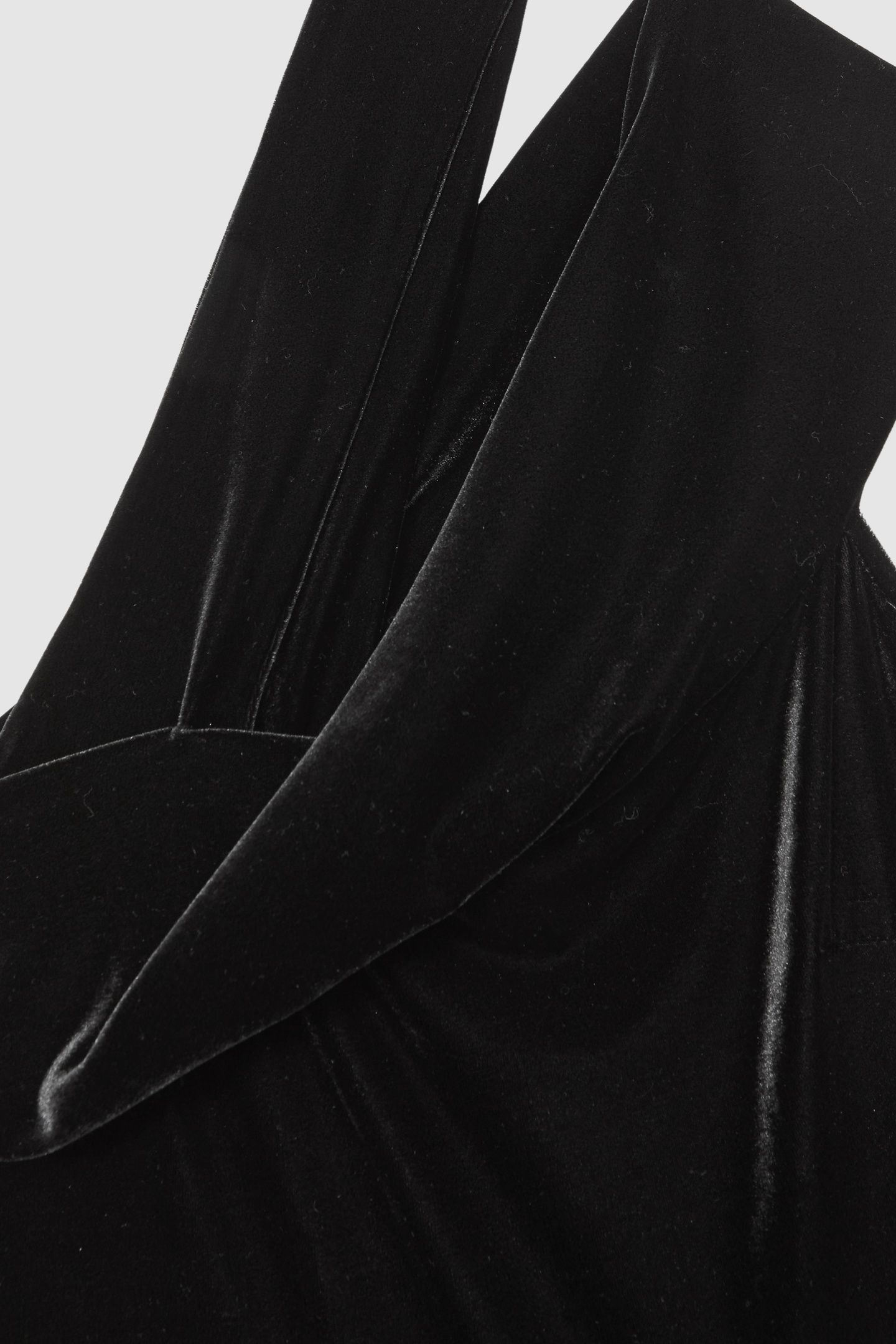 ONE SHOULDER VELVET JUMPSUIT BLACK 6