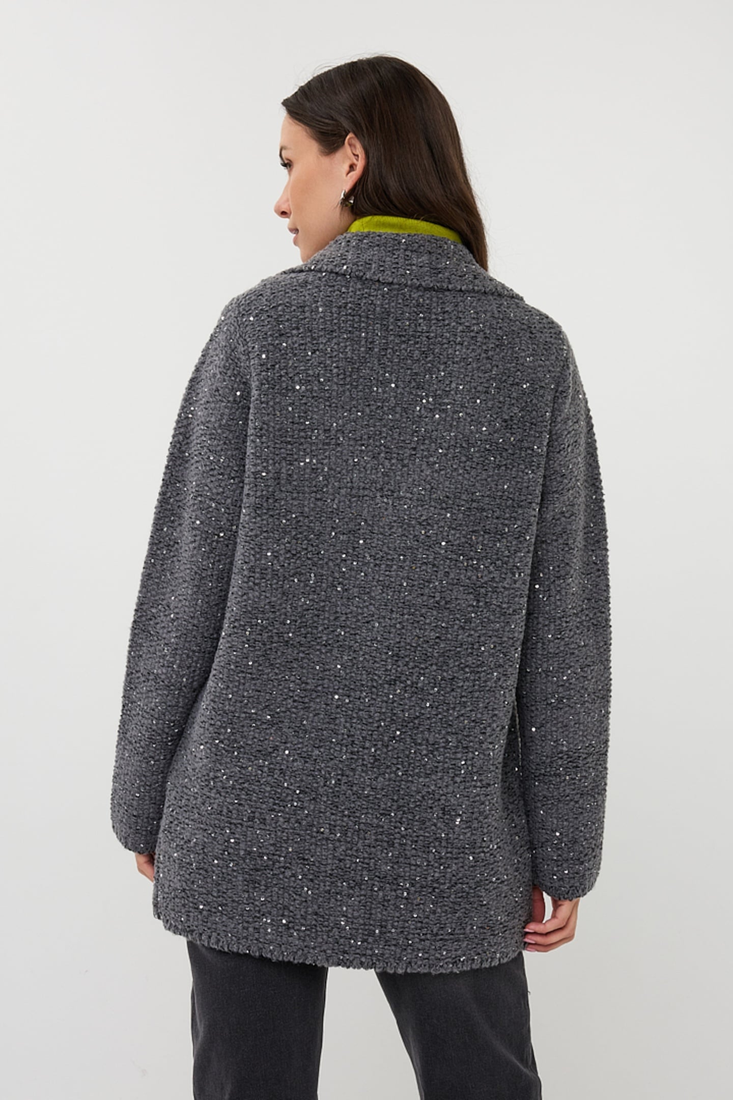 CARDIGAN BLAZER DARK GREY MELANGE 3