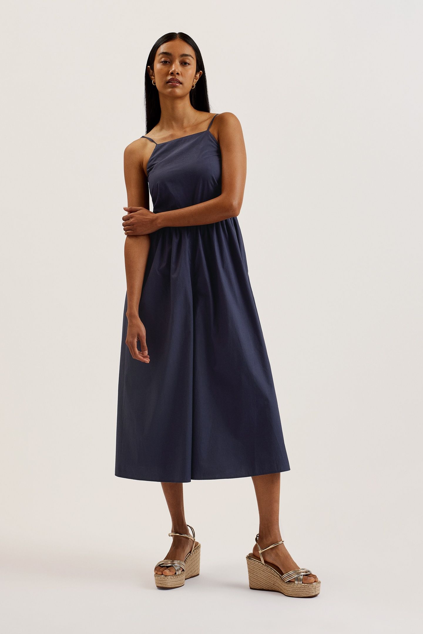EZE SQUARED NECK STRAPPY CROSS OVER BLUE 1