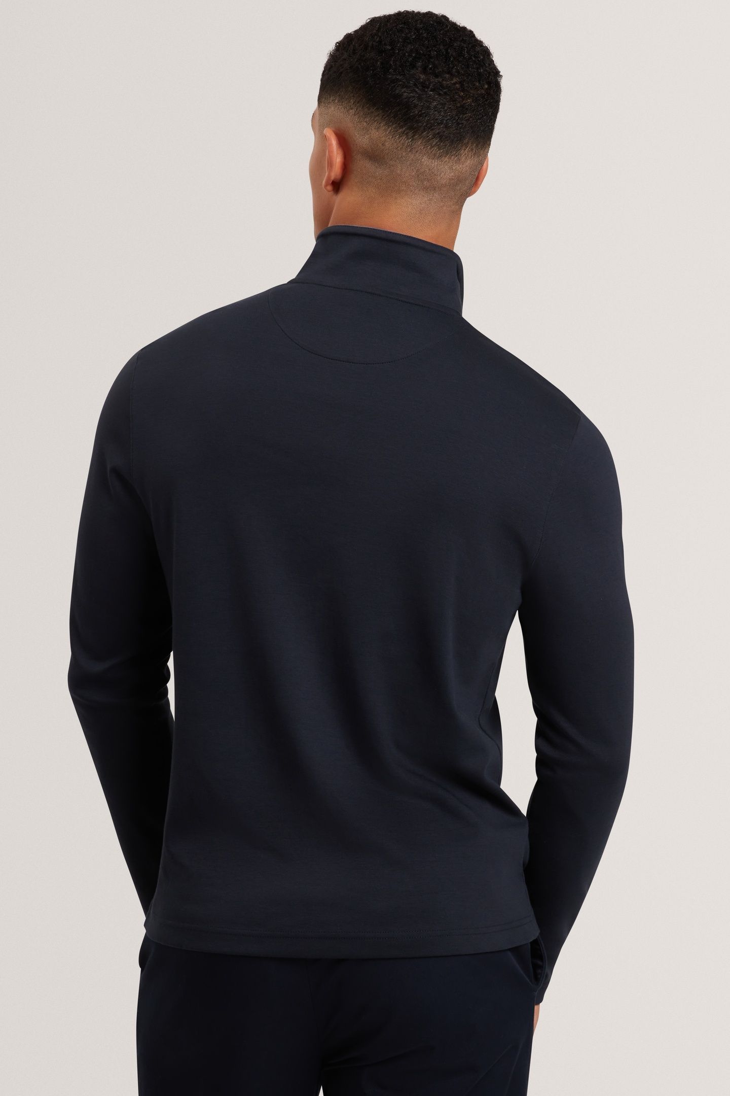 LS REGULAR FIT HALF ZIP NAVY 2