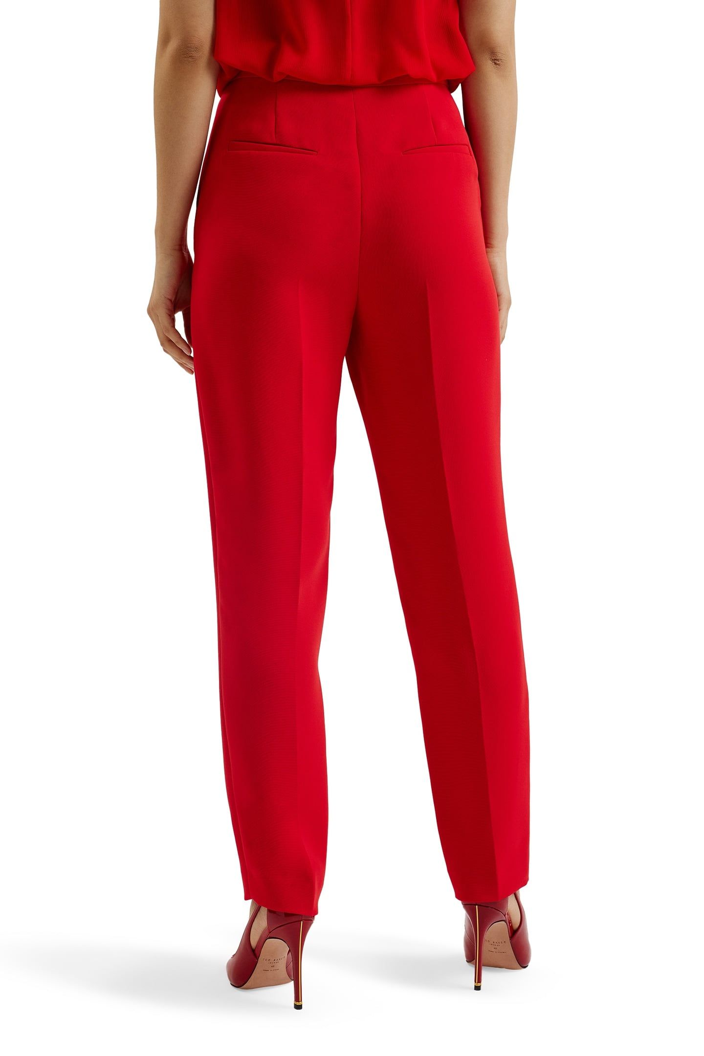 MANATTL TAPERED TAILORED TROUSER RED 2
