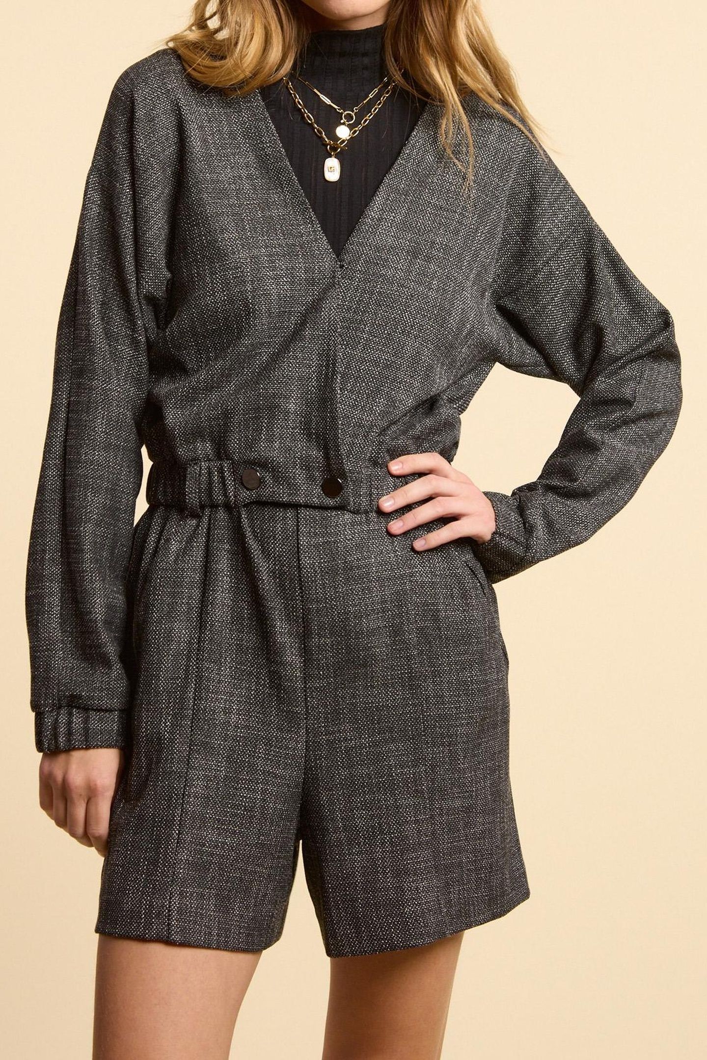COMBISHORT ANTHRACITE FAUX-UNI 1