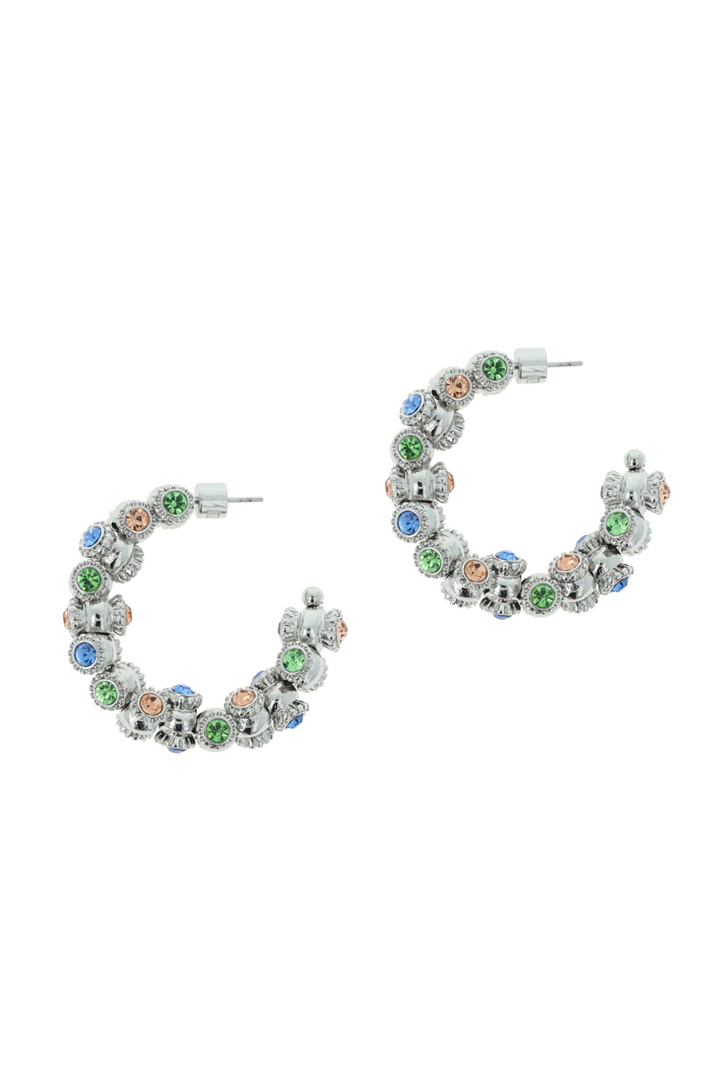 OTAZU VINTAGE BARREL HOOPS MULTICOLOR - RHODIUM 3