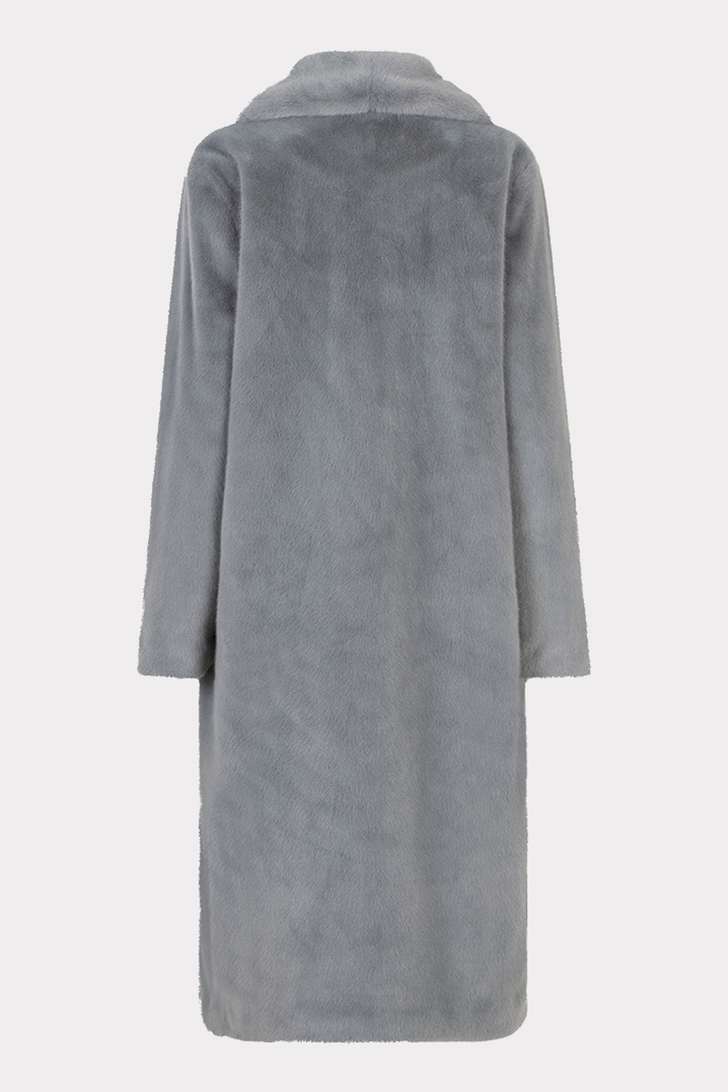 COAT SHAWL COLLAR FAKE FUR GREY 5