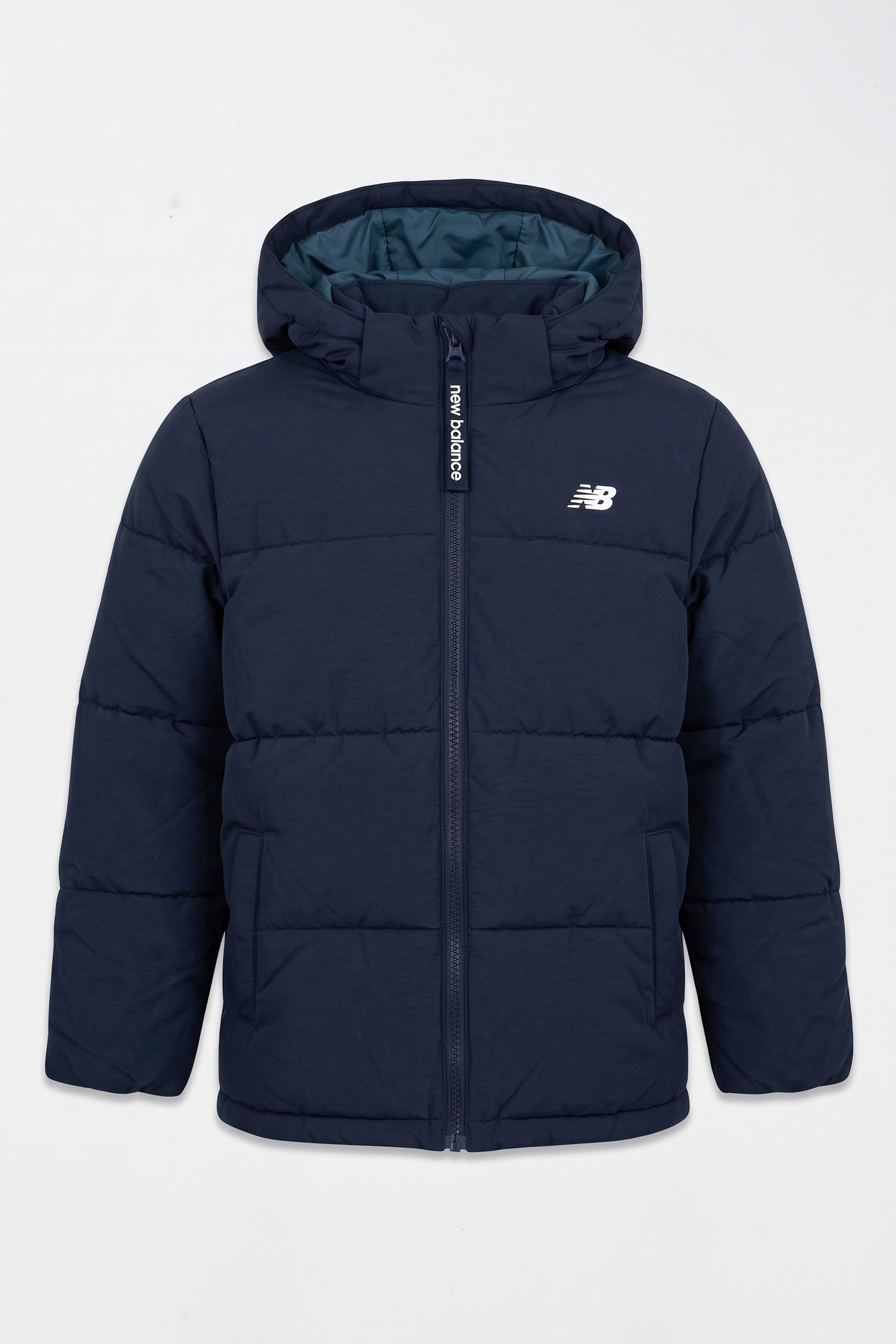 BOYS WIDE BAFFLE PUFFA COAT NAVY 2