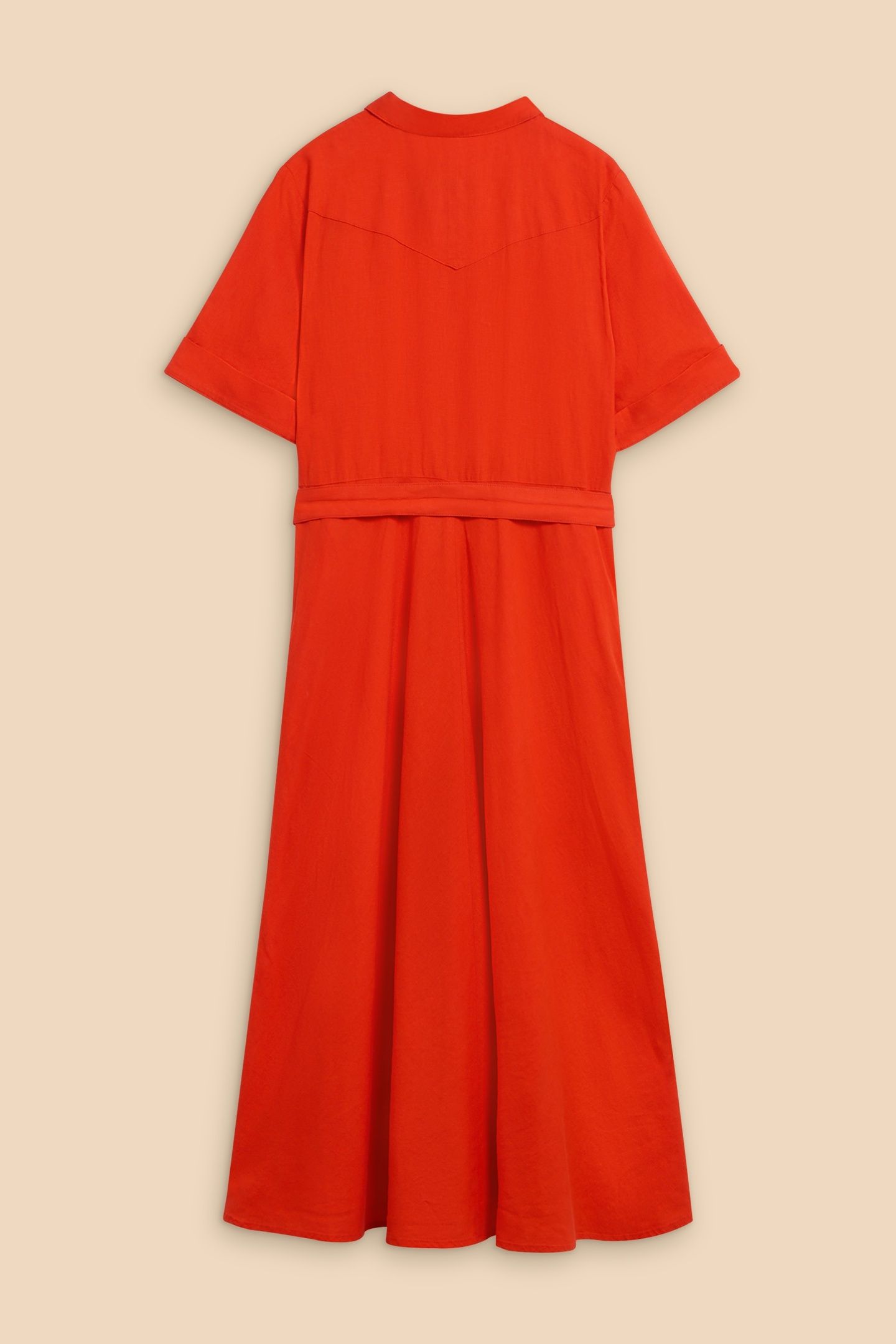 BETH LINEN BLEND SHIRT DRESS BRT ORANGE 5