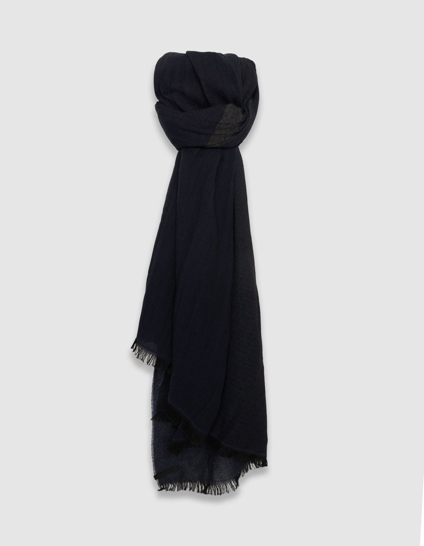 NAVY SEMI-PLAIN HERRINGBONE SCARF 1