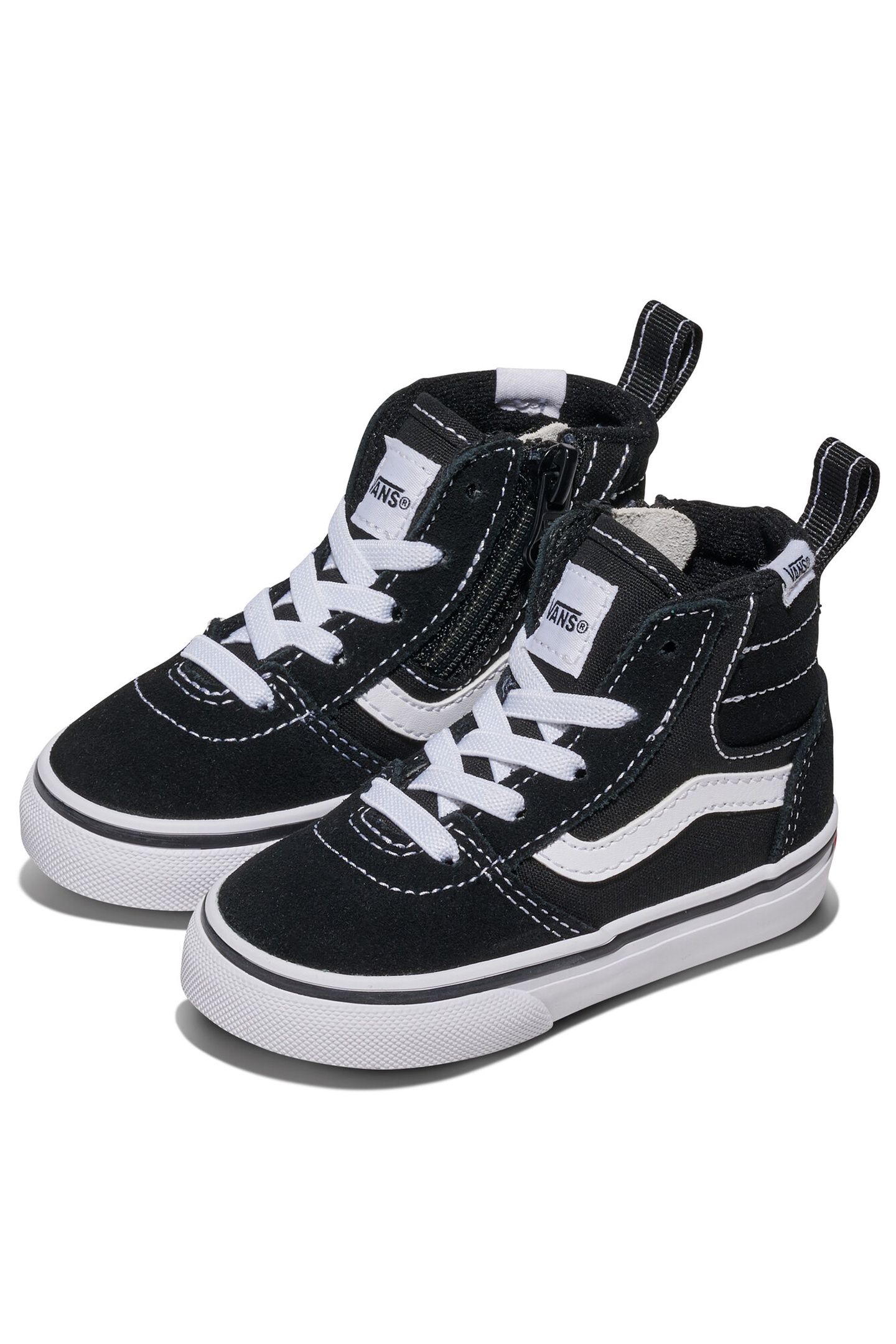 TODDLER ASHWOOD HI DECON SIDE ZIP SUEDE/CANVAS BLACK/WHITE 4