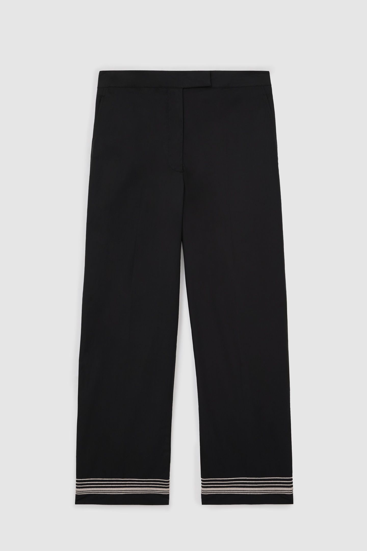 TAPER TROUSER WITH STRIPE DETAIL BLACK/IVORY 6