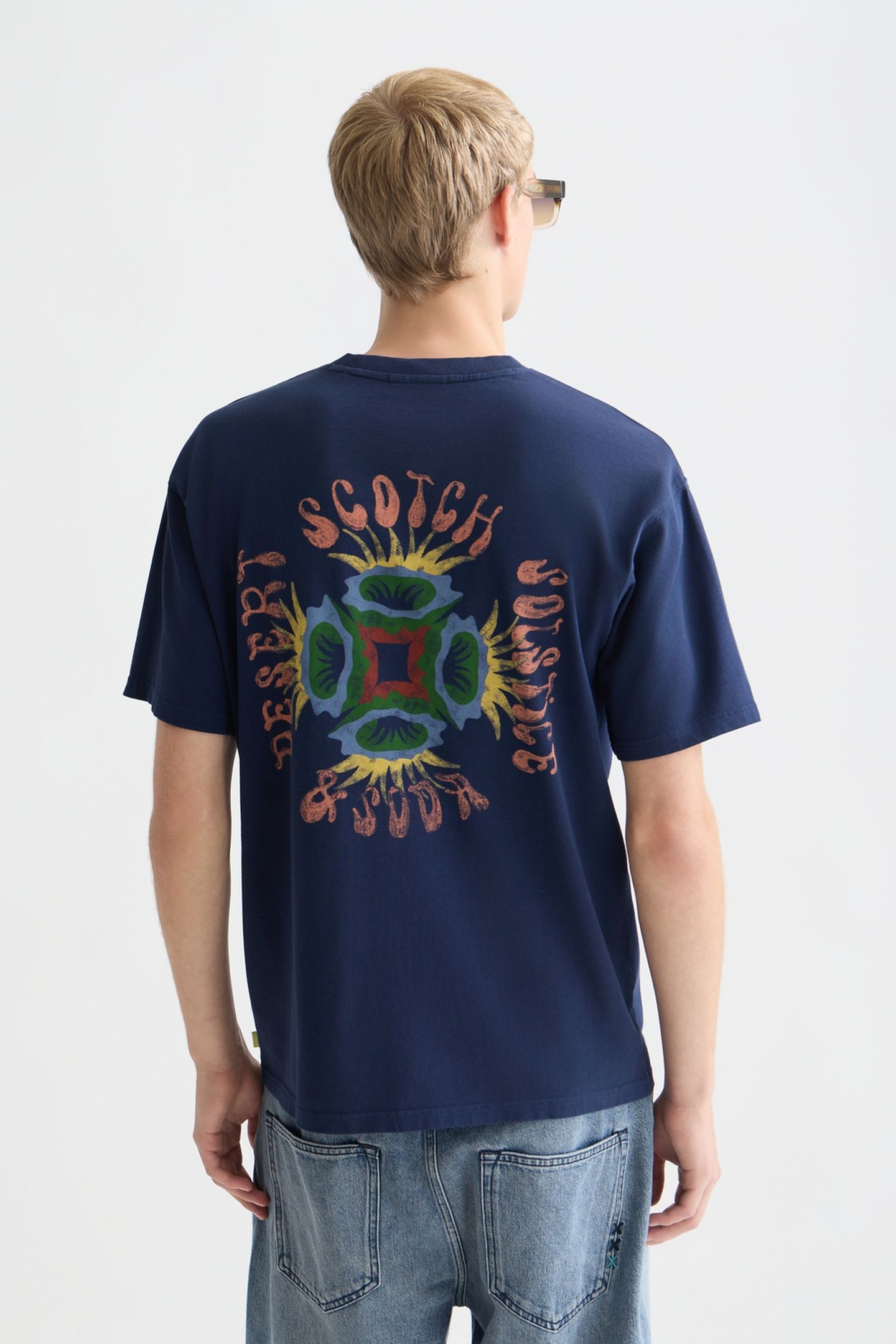 FRONT AND BACK ARTWORK RELAXEDFIT TSHIRT NAVY 2