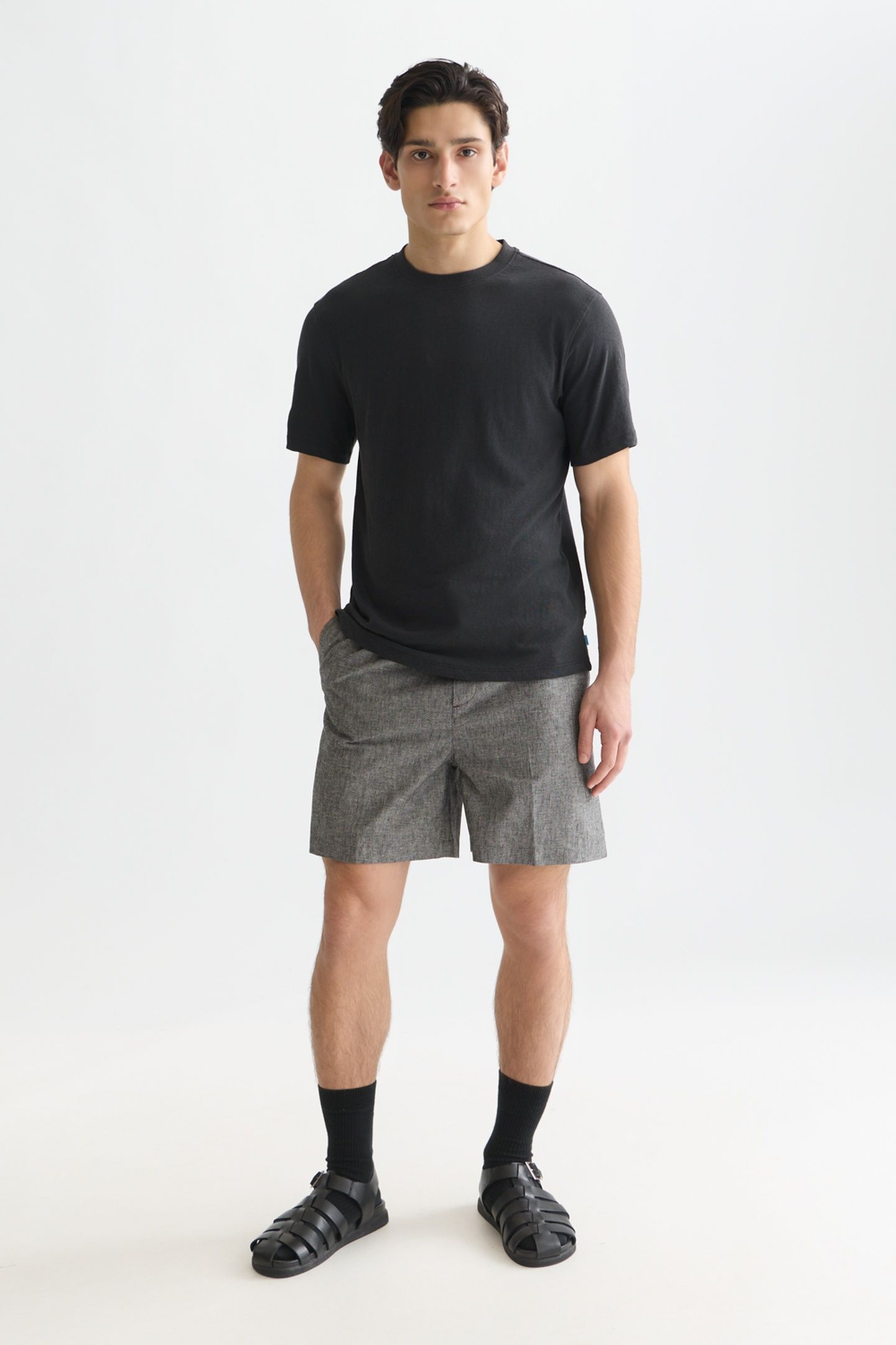 TAILORED LINENBLEND SHORTLENGTH BERMUDA SHORTS BLACK 3