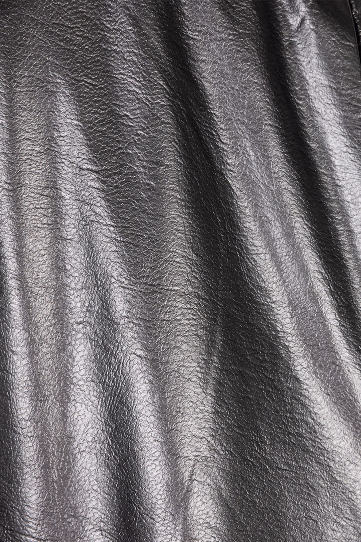SKIRT LONG METALLIC PU GREY 6