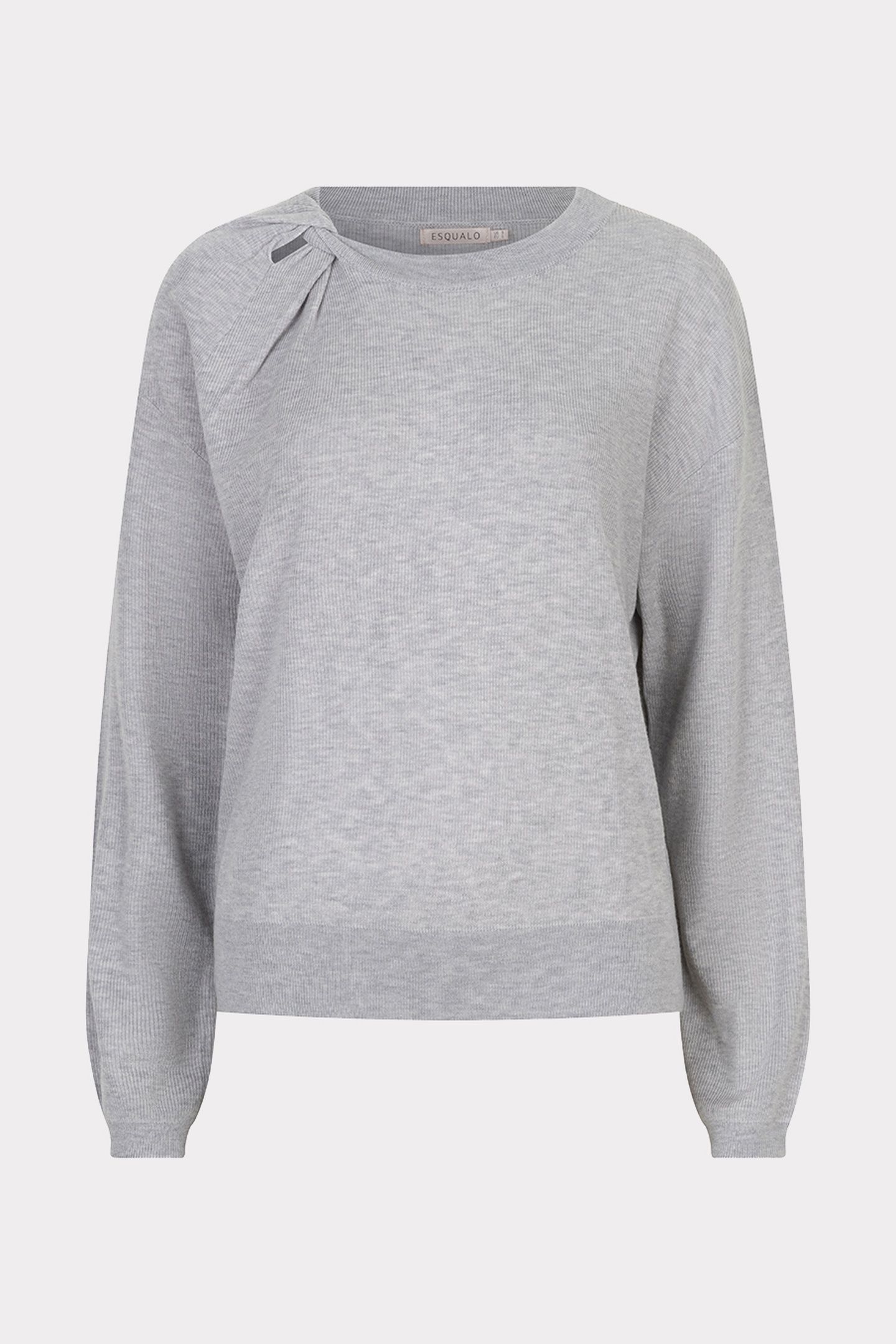 SWEATER L/SLVE TWIST LIGHT GREY MELANGE 4