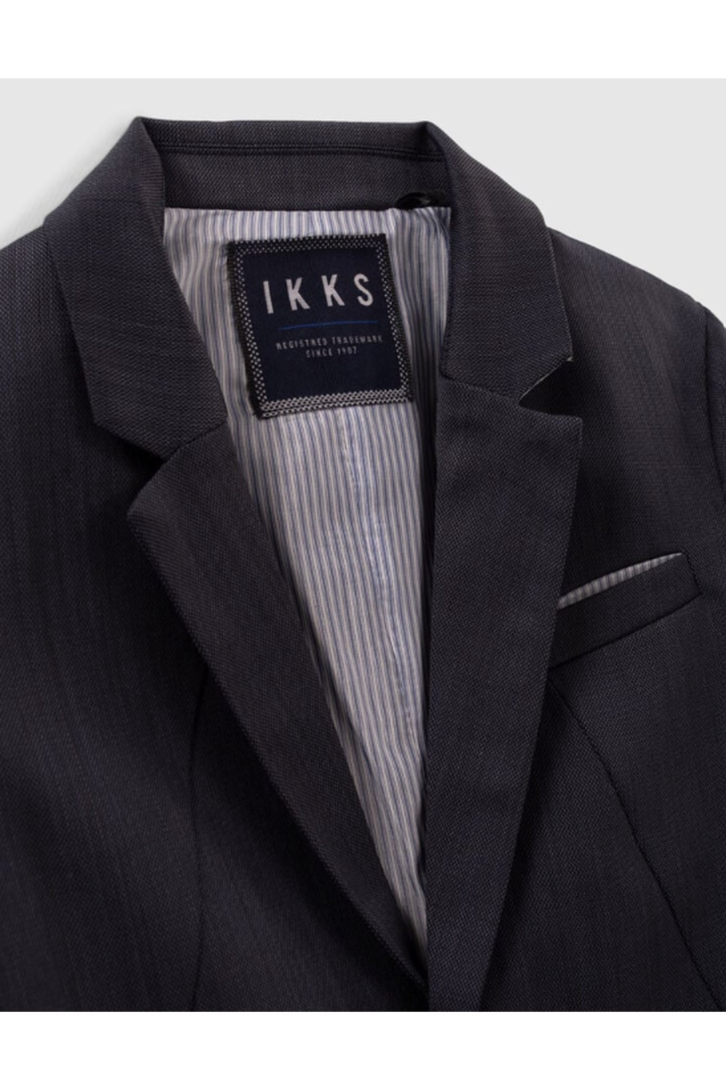 BOYS' NAVY SEMI_PLAIN SUIT JACKET 5