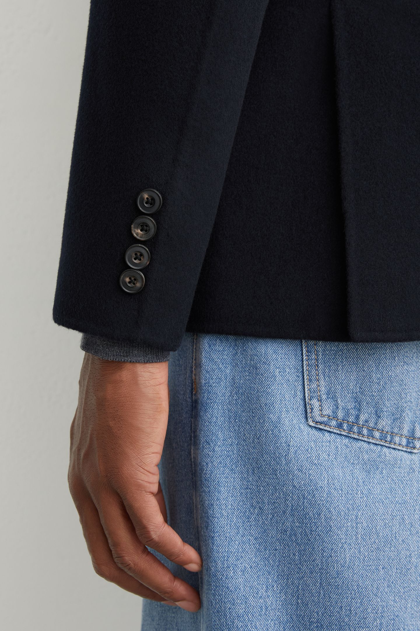 SB 2B NOTCH SPLITABLE WOOL BLAZER NAVY 6