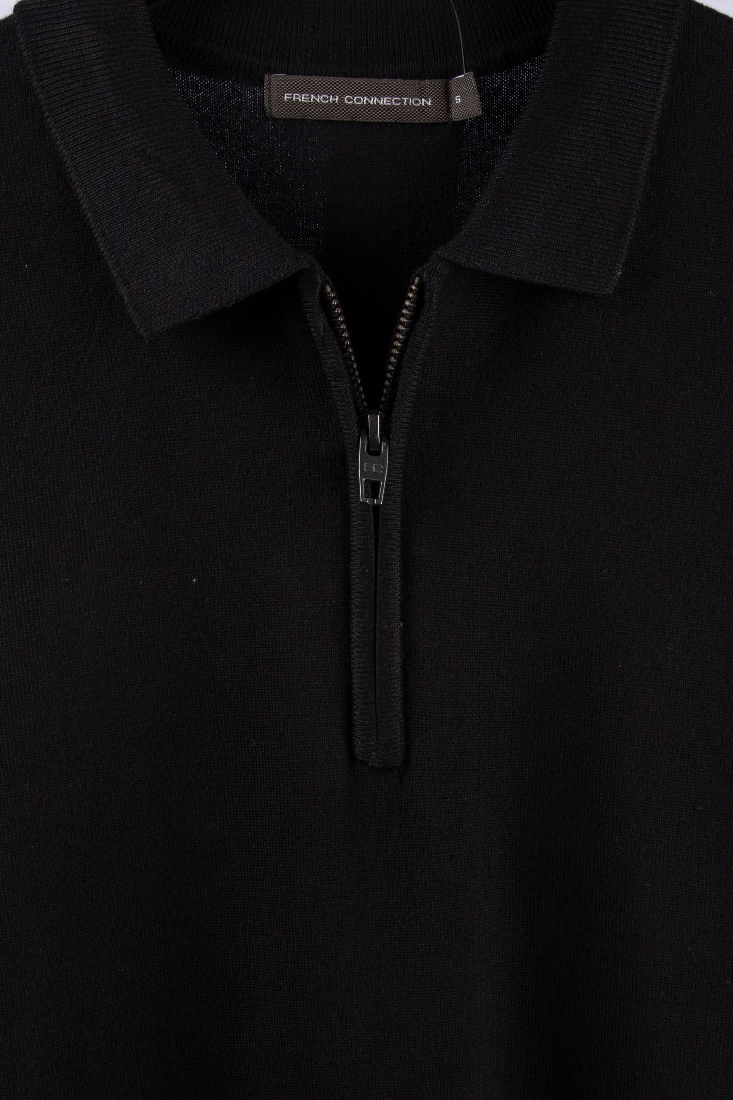 POLO ZIP S/S LUX BLACK 4