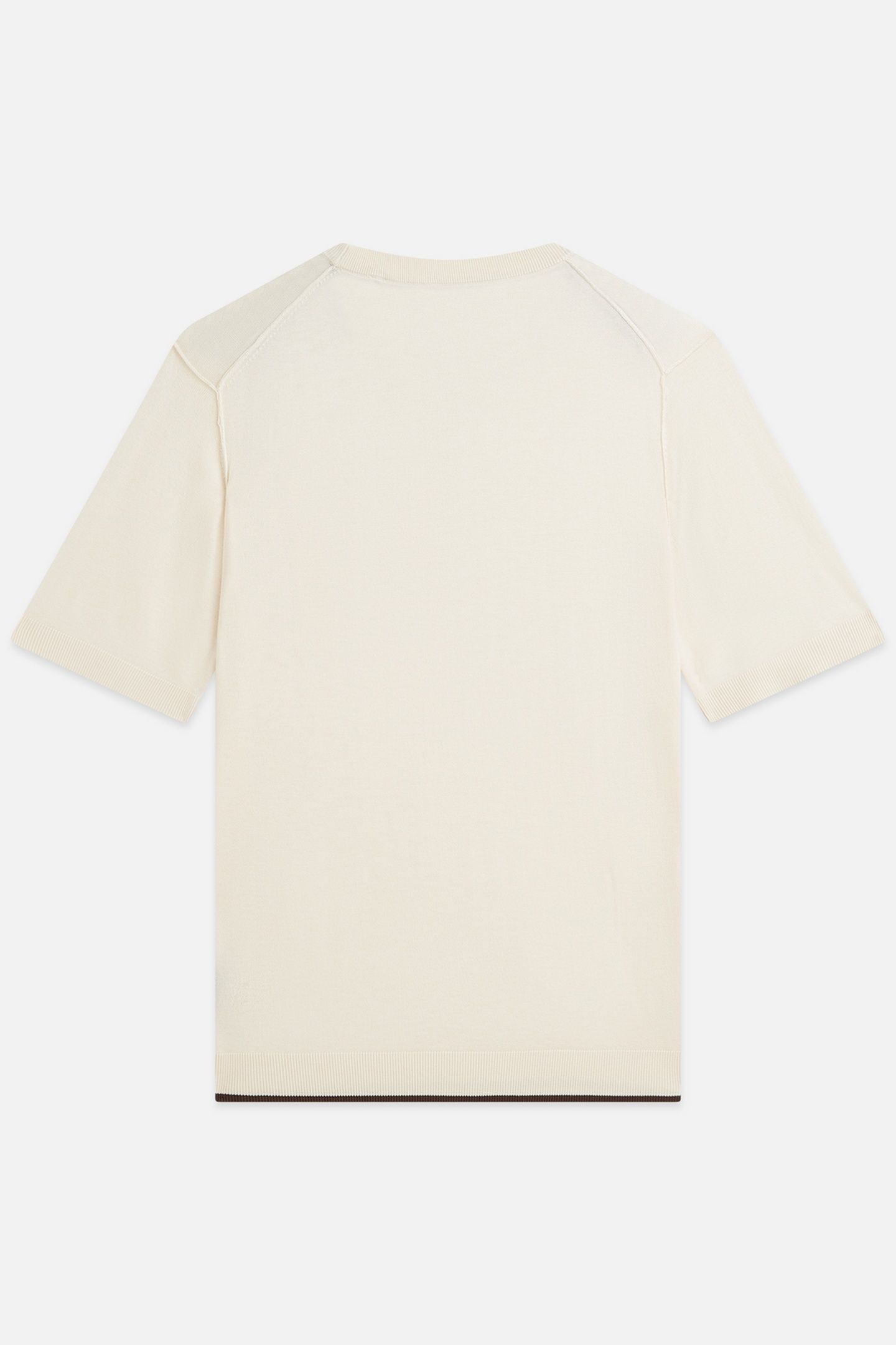 KNITTED RELAXED-FIT T-SHIRT LIGHT BEIGE 5