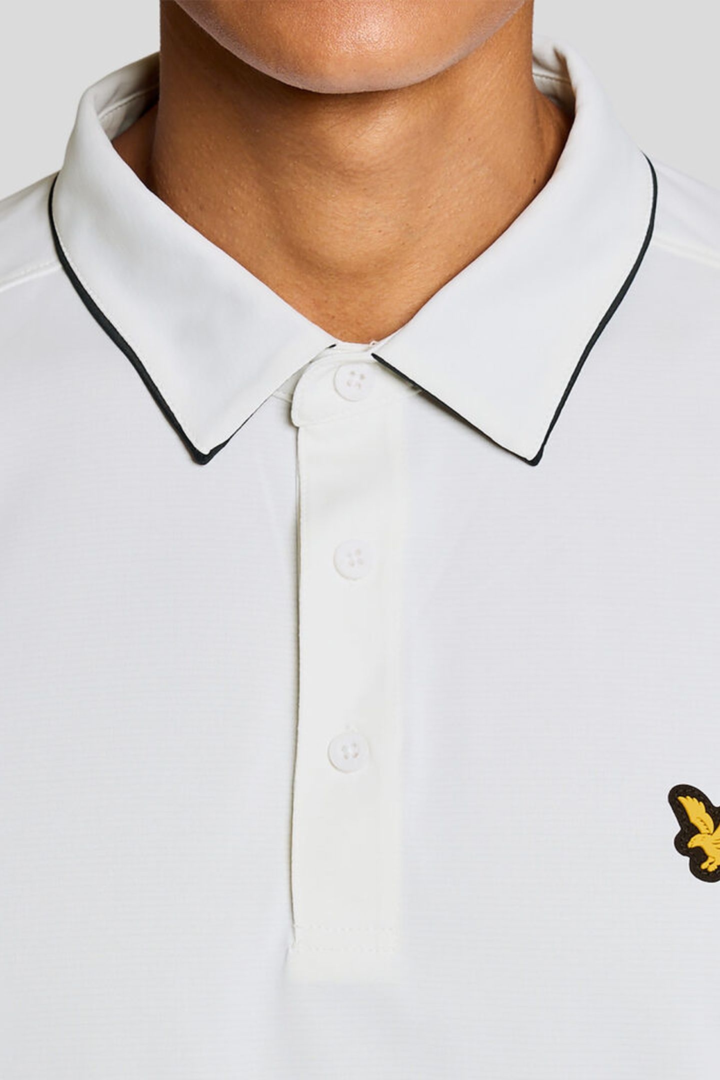 GOLF CONTRAST COLLAR POLO WHITE 5
