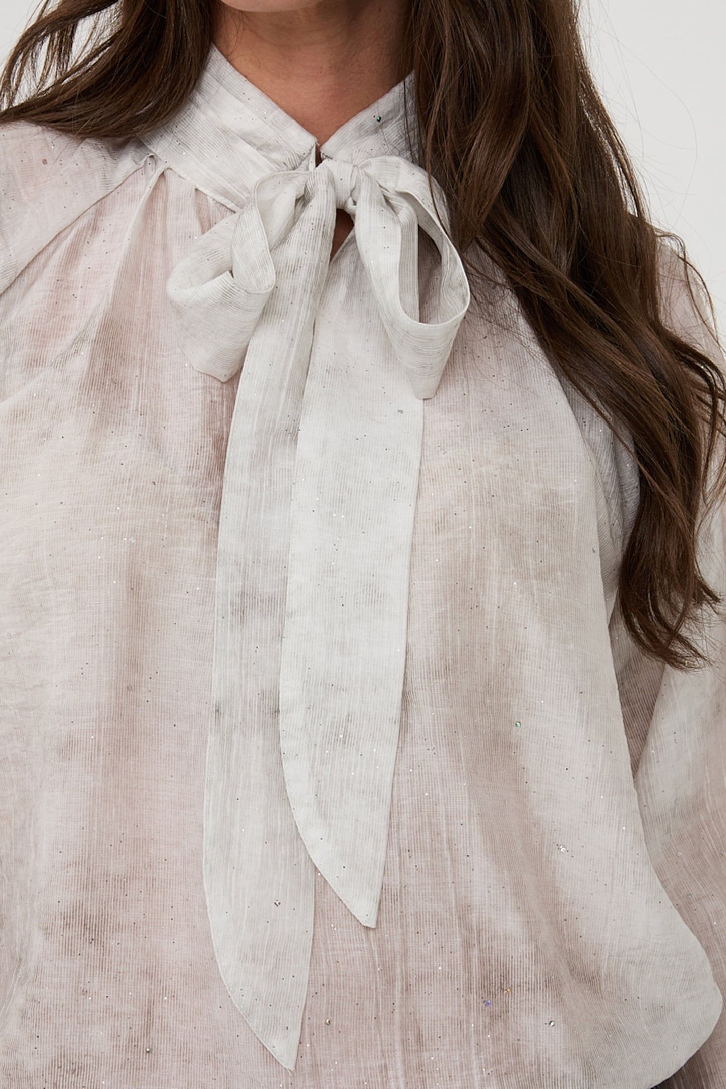 BLOUSE RAGLAN SHAWL COLLAR OFF WHITE 8