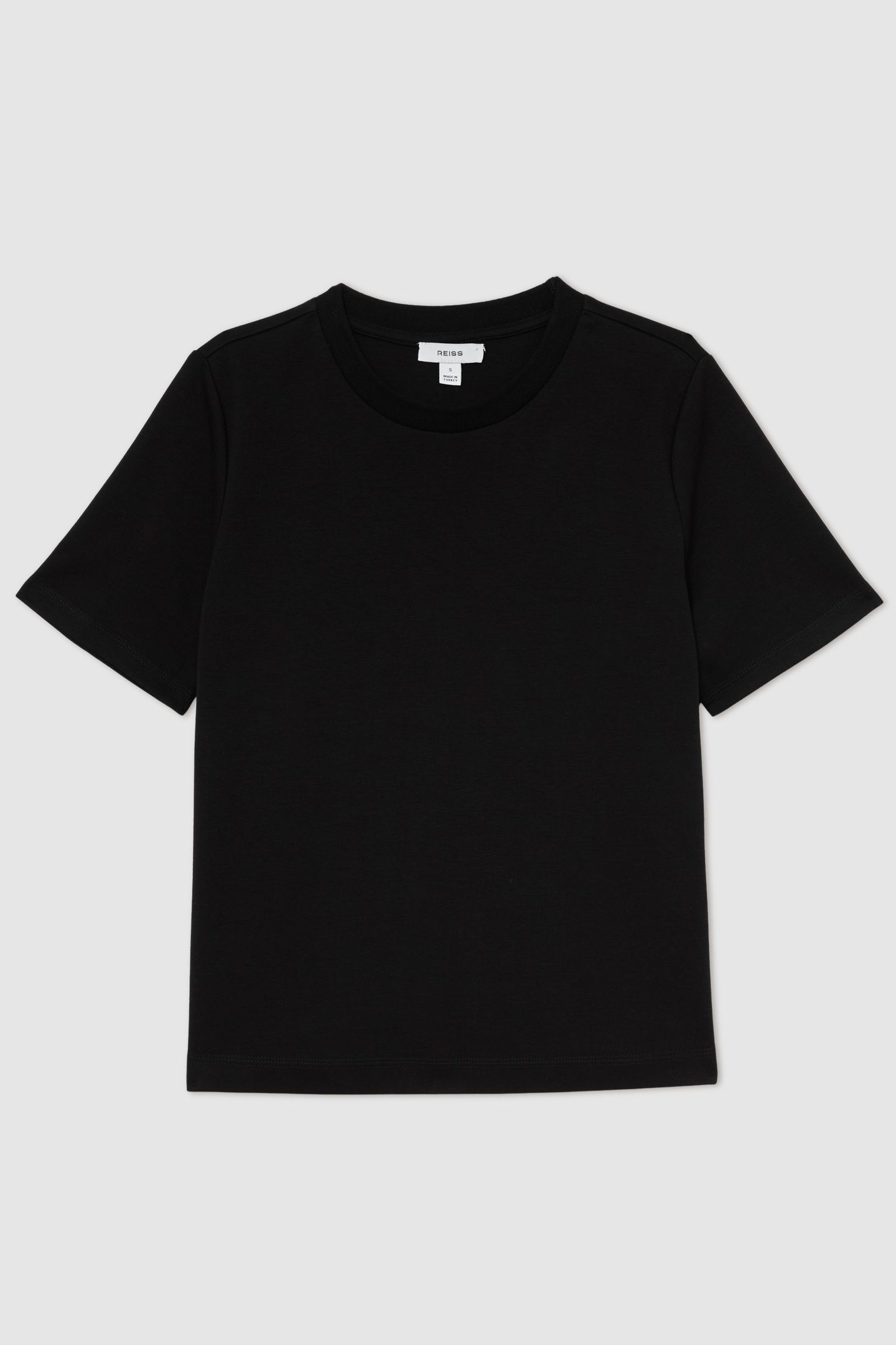 COTTONS CREW NECK TEE BLACK 4