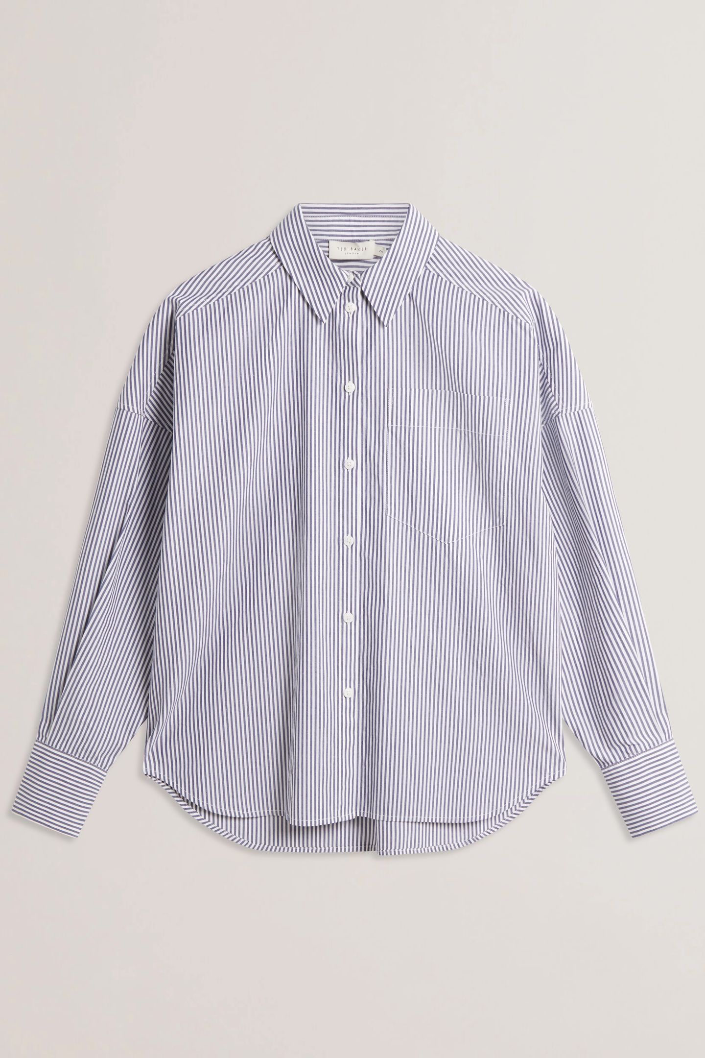 VINALES BOYFRIEND FIT STRIPED COTTON NAVY 2