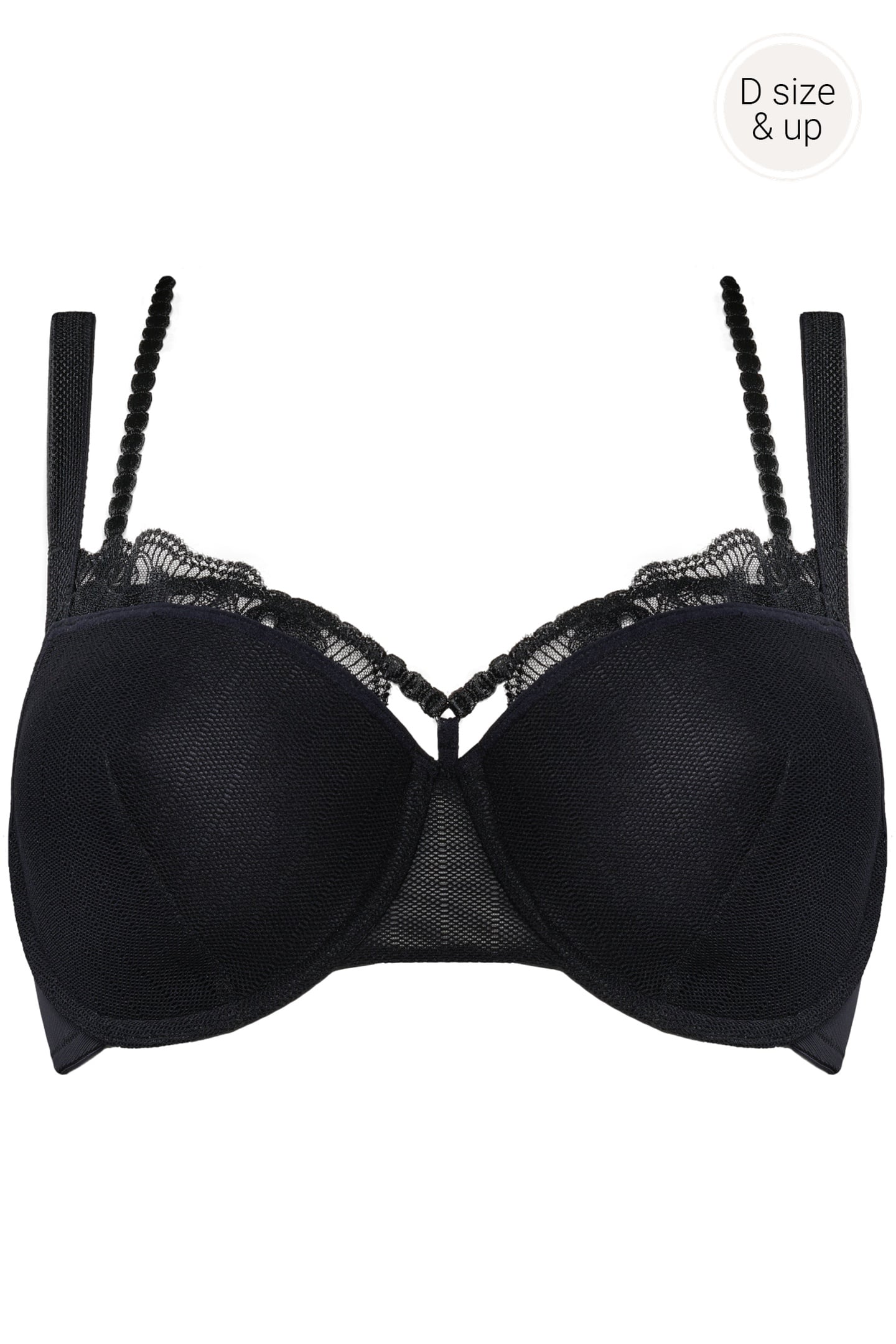 THE MAURITSHUIS BLACK PLUNGE BALCONY BRA 3