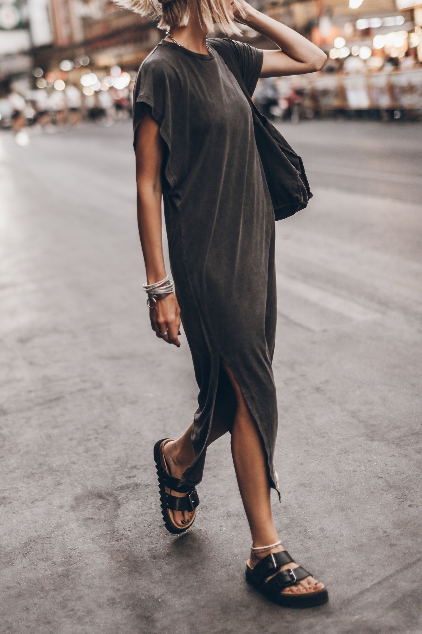 THE DARK FADED LONG BATWING DRESS 2