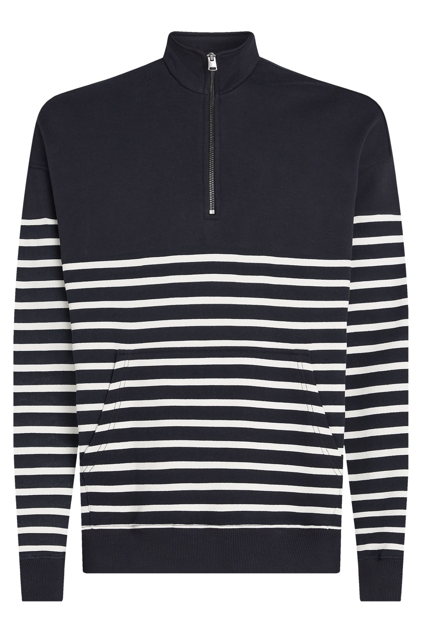 PLACED STRIPE 1/4 ZIP DESERT SKY/IVORY PETAL 4