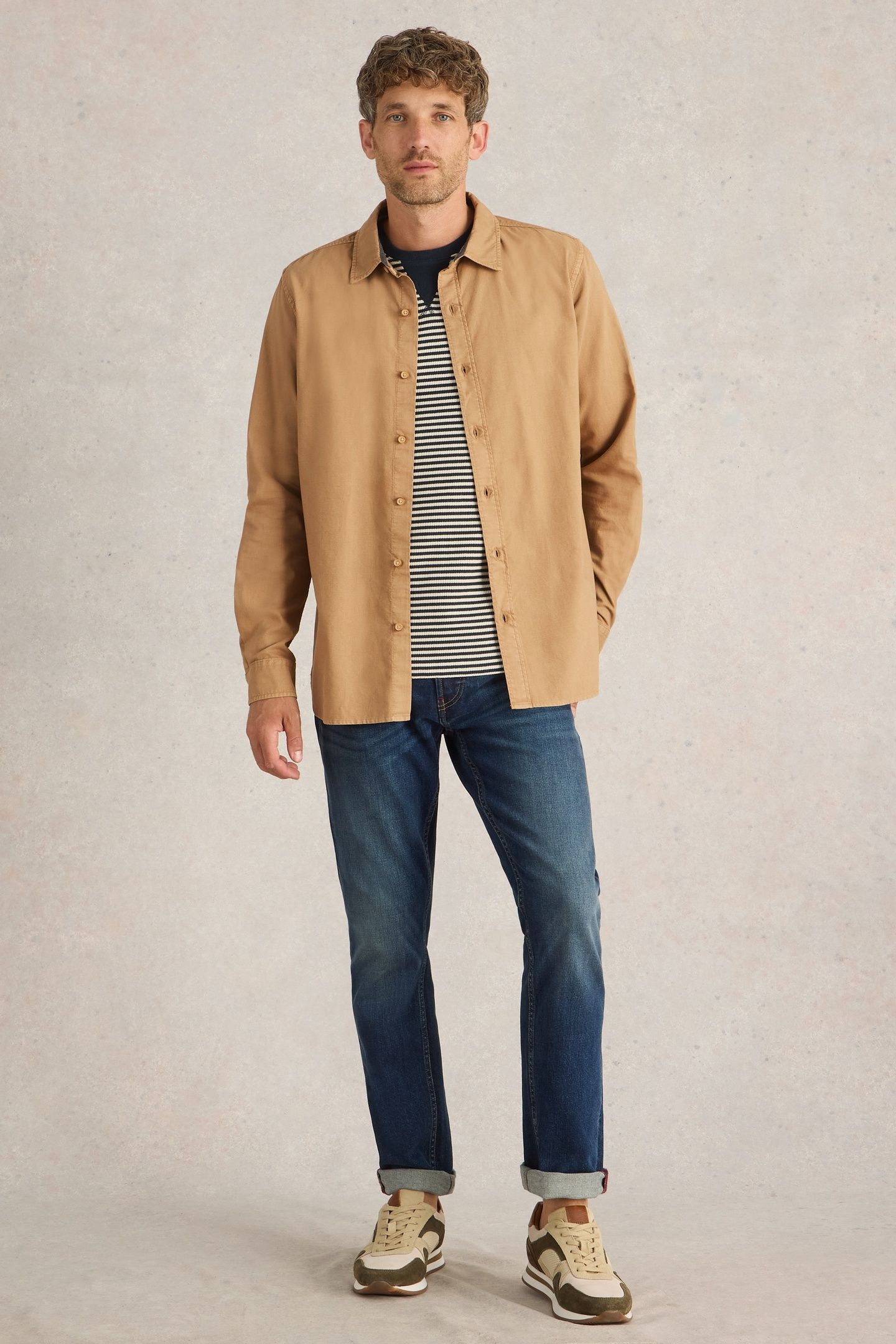 BRUTON OXFORD SHIRT LIGHT TAN 1