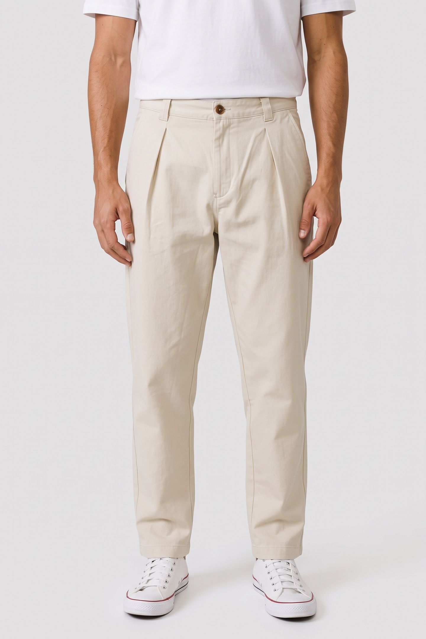 UNISEX TROUSERS RENATO ECRU 1