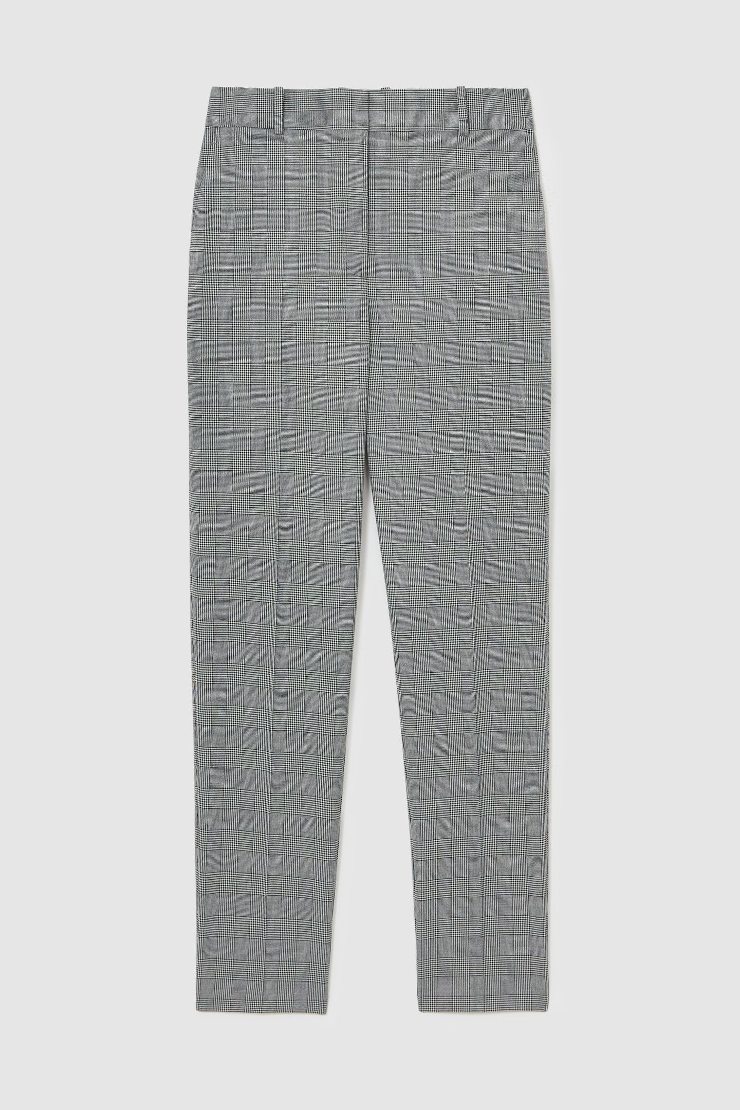 CHECK SLIM LEG TROUSER GREY 4