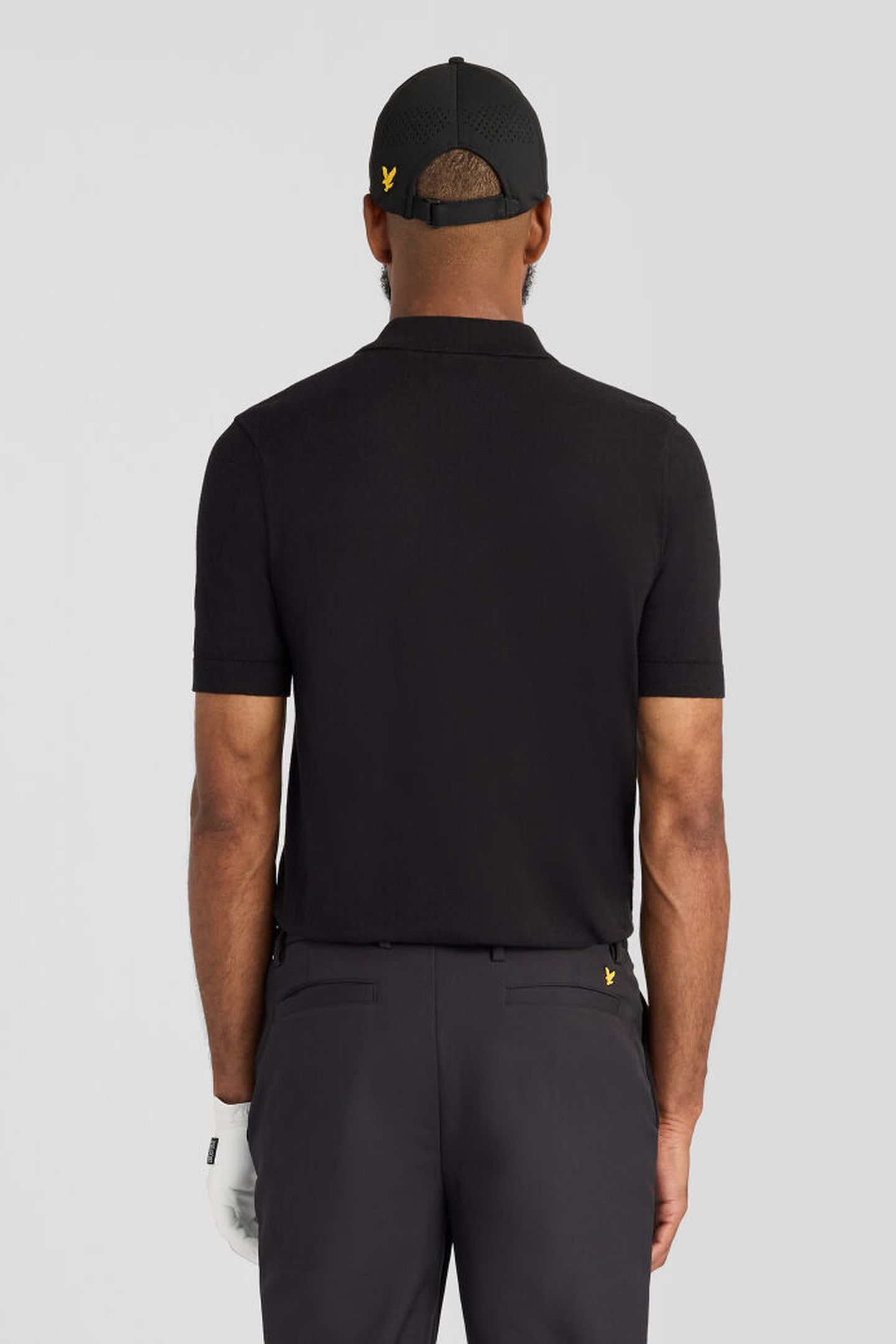 GOLF TIPPED KNITTED POLO JET BLACK 2