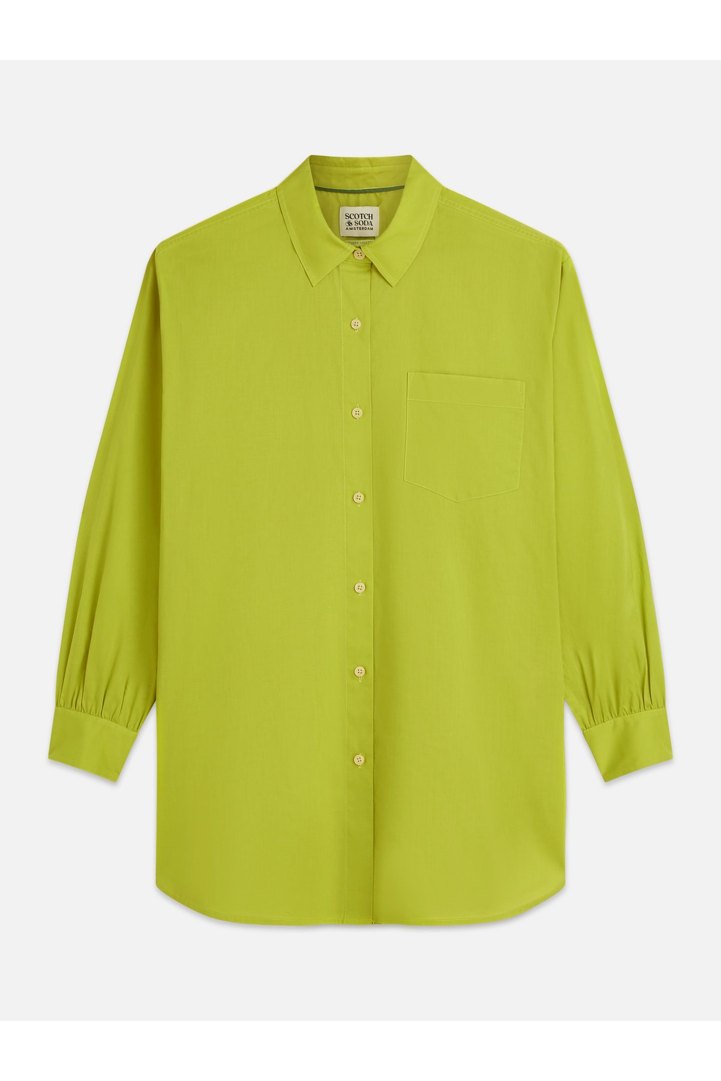 COTTON VOILE OVERSIZED SHIRT GREEN OASIS 4