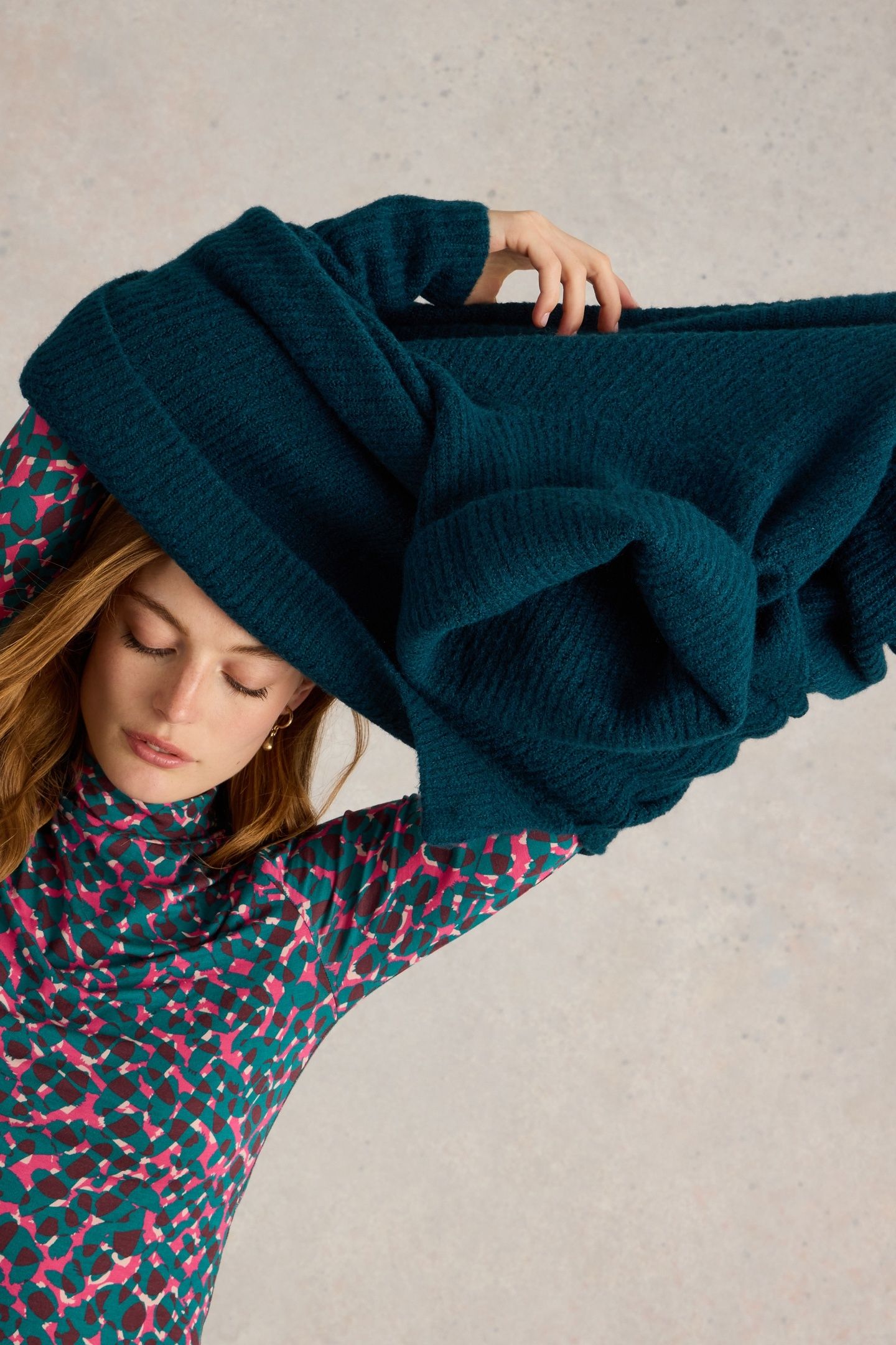 LOVELY RIB JUMPER MID TEAL 5
