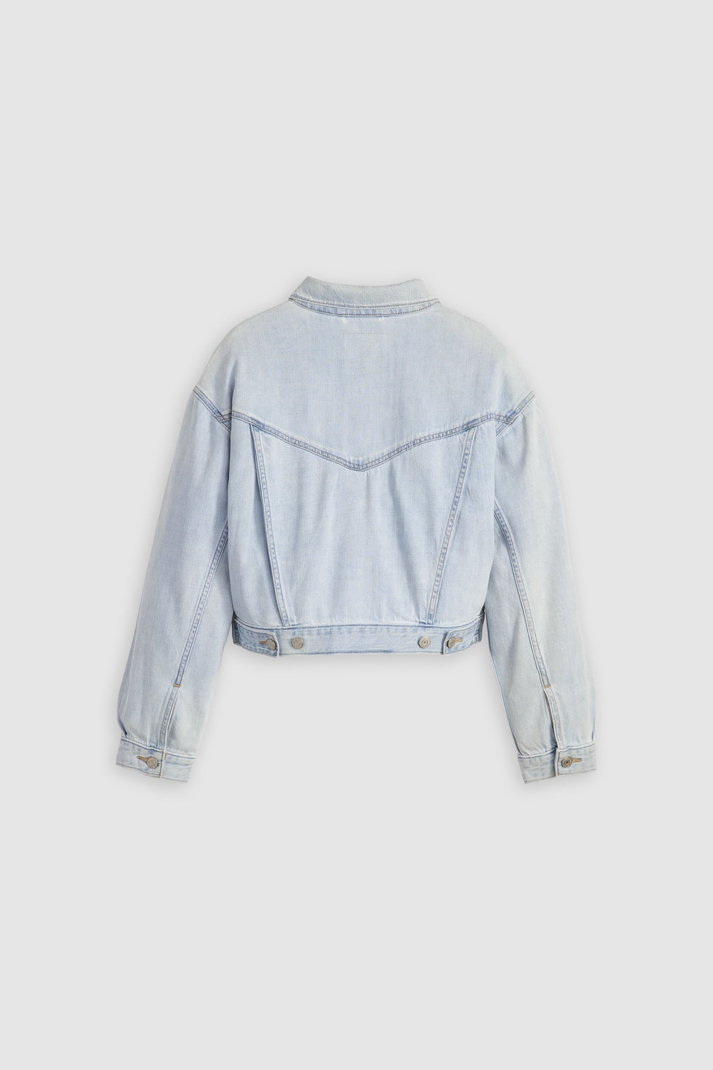SHRUNKEN '90S LINEN+ DENIM TRUCKER JACKET 4