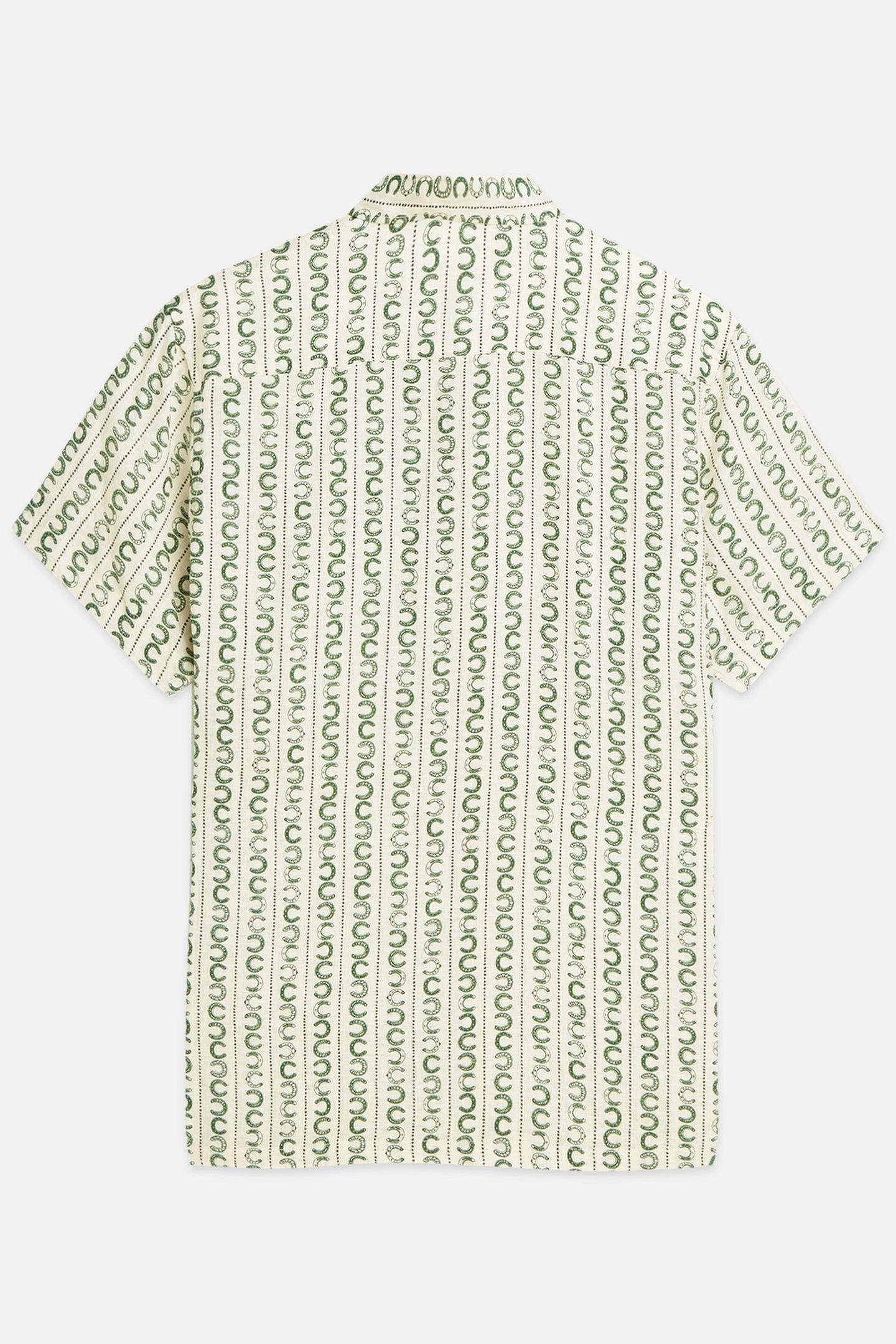 PRINTED LINEN REGULARFIT SHORTSLEEVED SHIRT LIGHT BEIGE 2