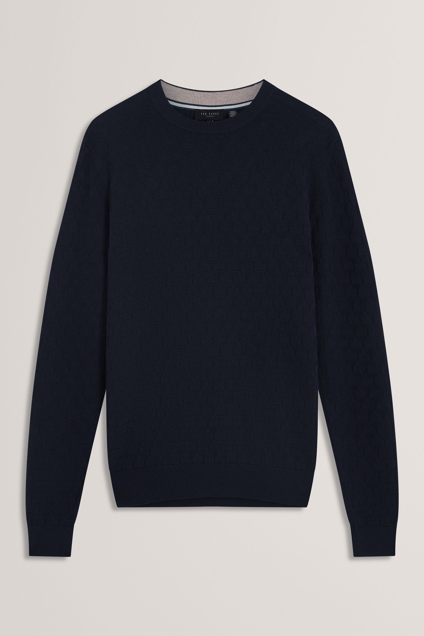 T STITCH CREW NECK NAVY 3