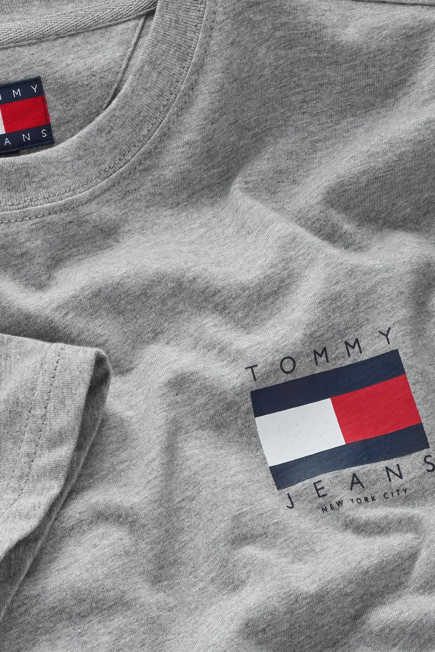 TJM REG FLAG GRAPH TEE GREY HEATHER 7