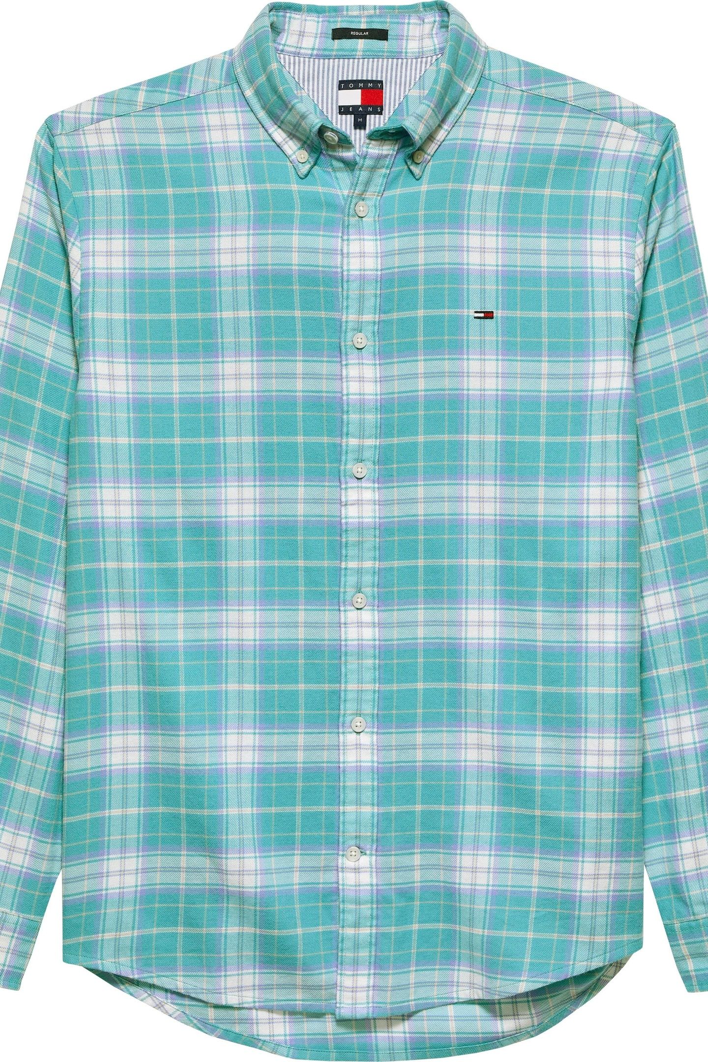 TJM REG FLANNEL CHECKED SHIRT ANTIQUE TEAL/BIG CHECK 4