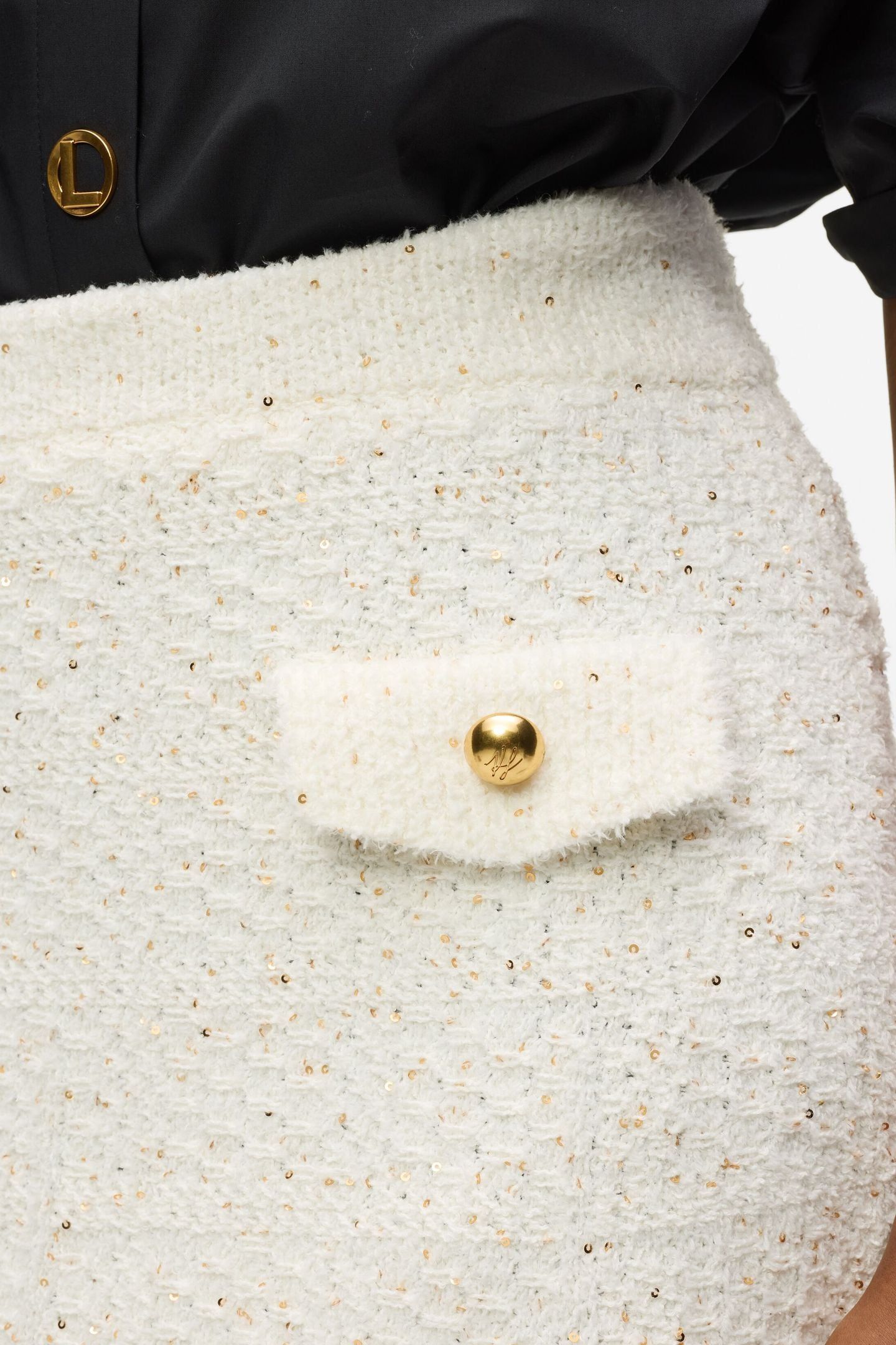 BOUCLE KNIT SKIRT CANNOLI CREAM 6
