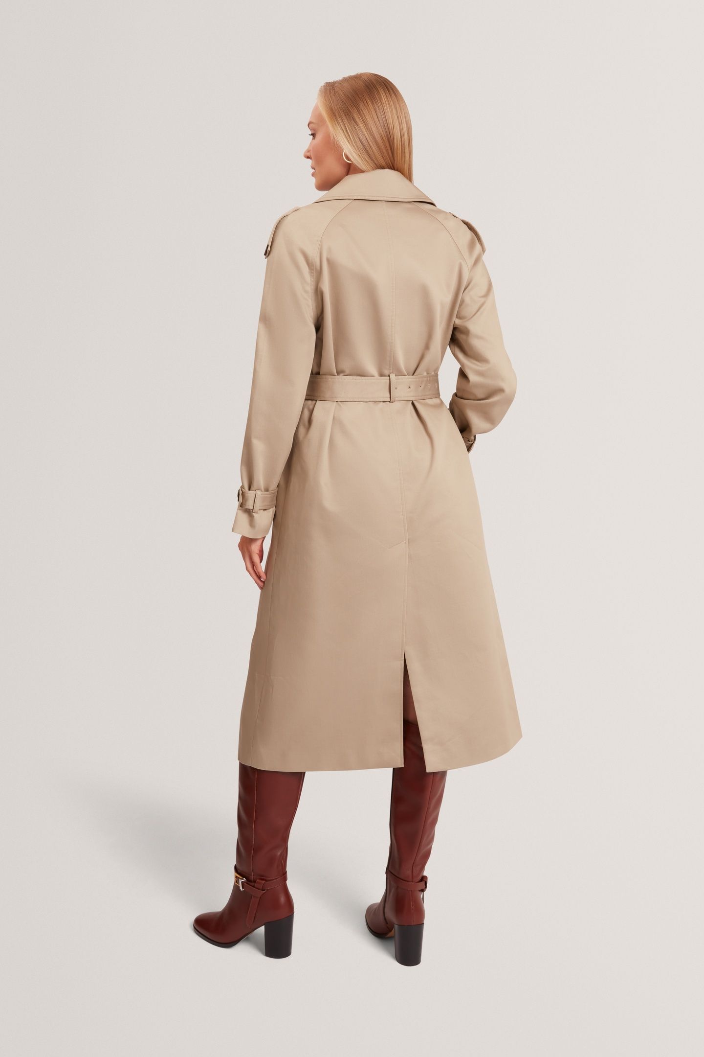 KINMO MIDI TRENCH COAT KHAKI 3